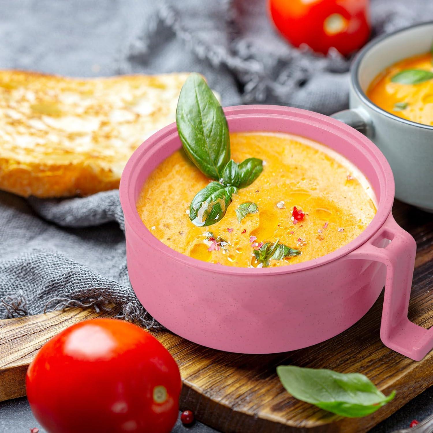 Set Cocinero de Ramen Microondas Romooa 33oz Rosa