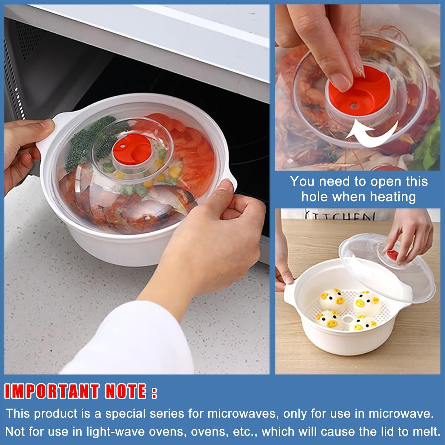 Bowl de Microondas Bersauji 0.82 kg con Tapa y Mango