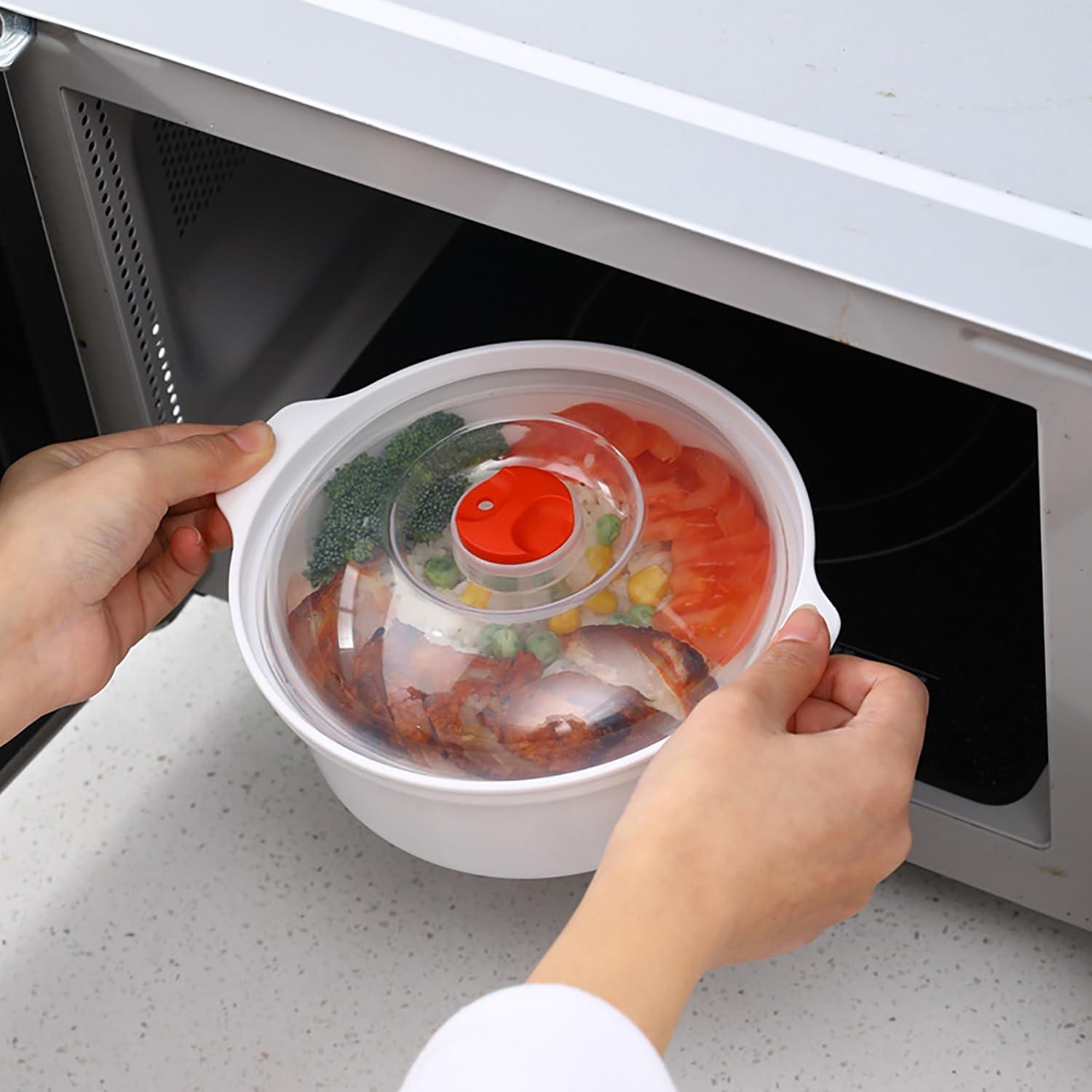 Juego de 2 Tazones de Microondas POYIPI 425g con Tapas