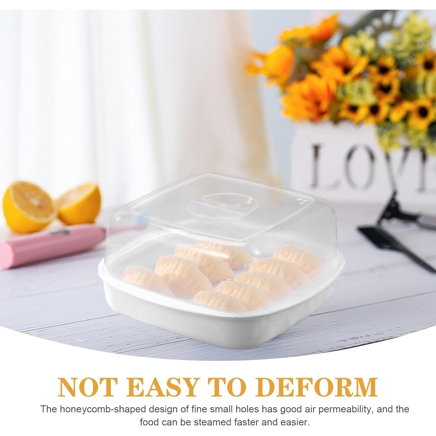 Vaporera de Plástico Hemoton para Microondas 19x19cm