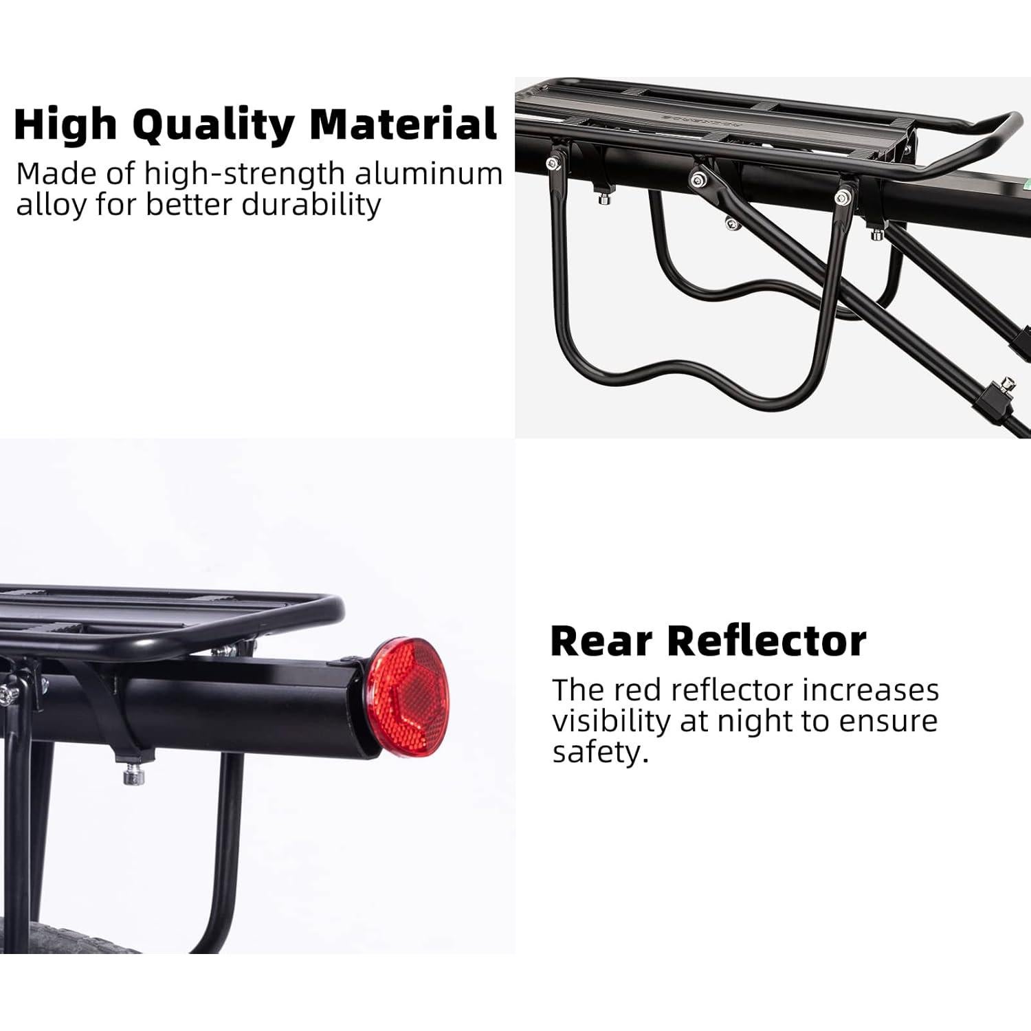 Portaequipajes Trasero ROCKBROS Aluminio 75kg Ciclismo