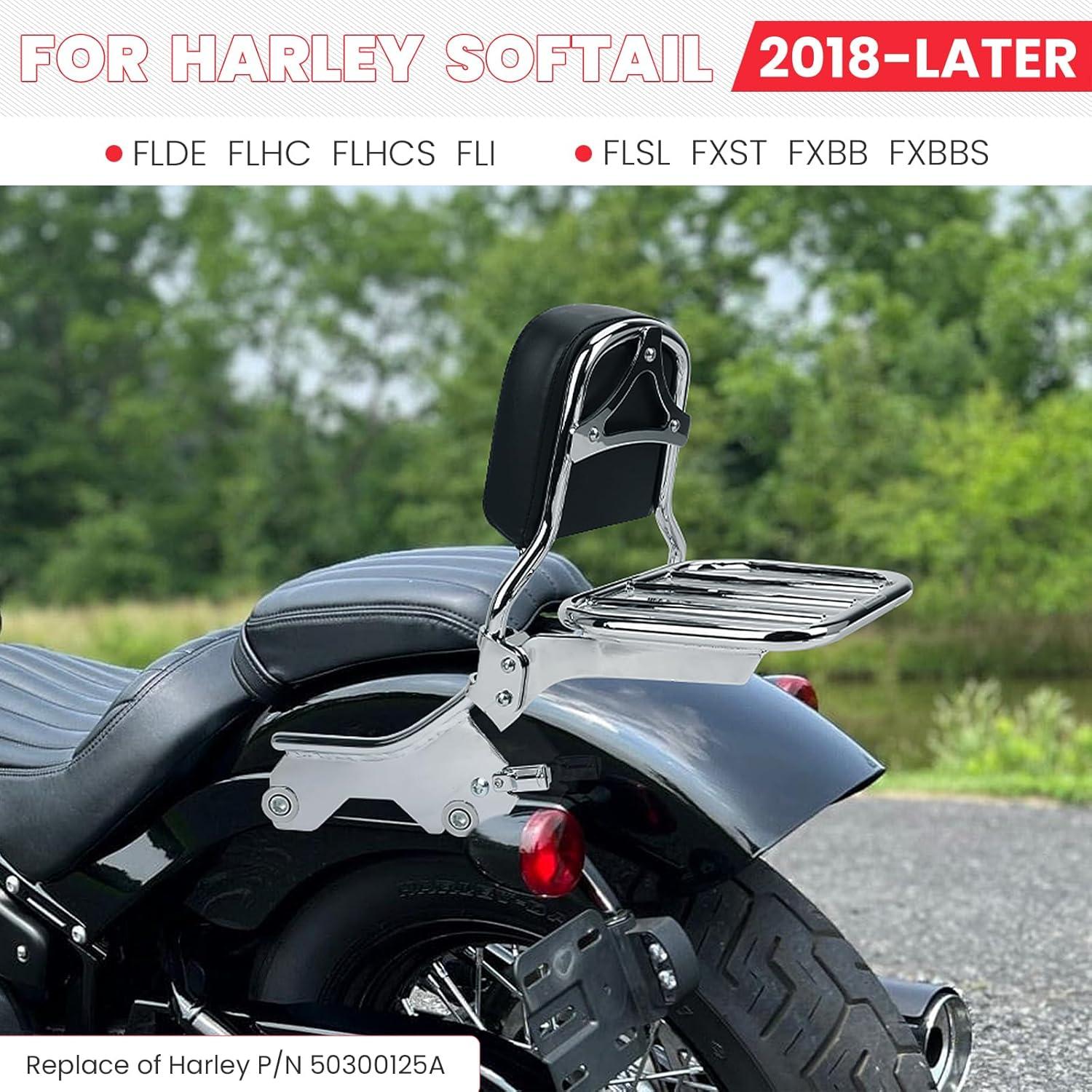Soporte Sissy Bar Holdfast para Softail Kekykm Cromo 2018+