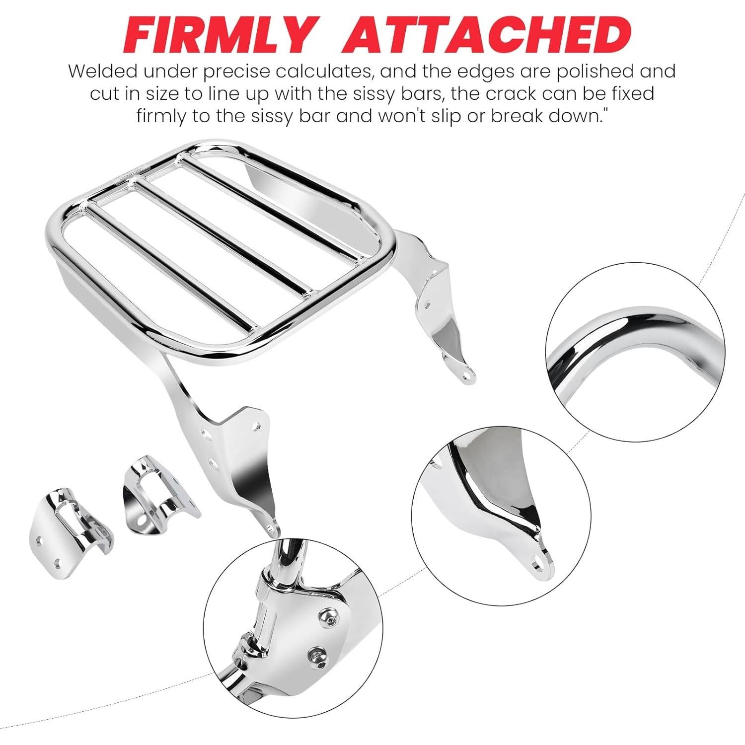 Soporte Sissy Bar Holdfast para Softail Kekykm Cromo 2018+