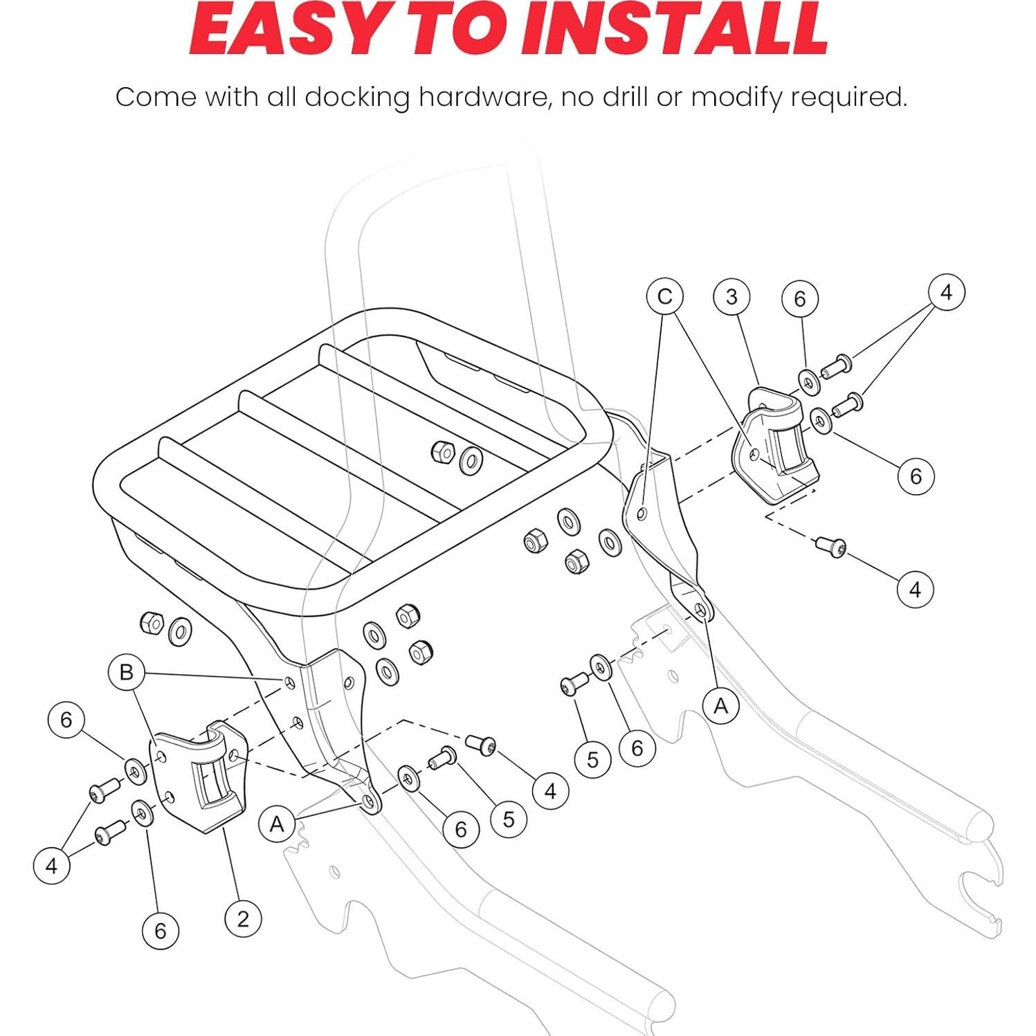 Soporte Sissy Bar Holdfast para Softail Kekykm Cromo 2018+
