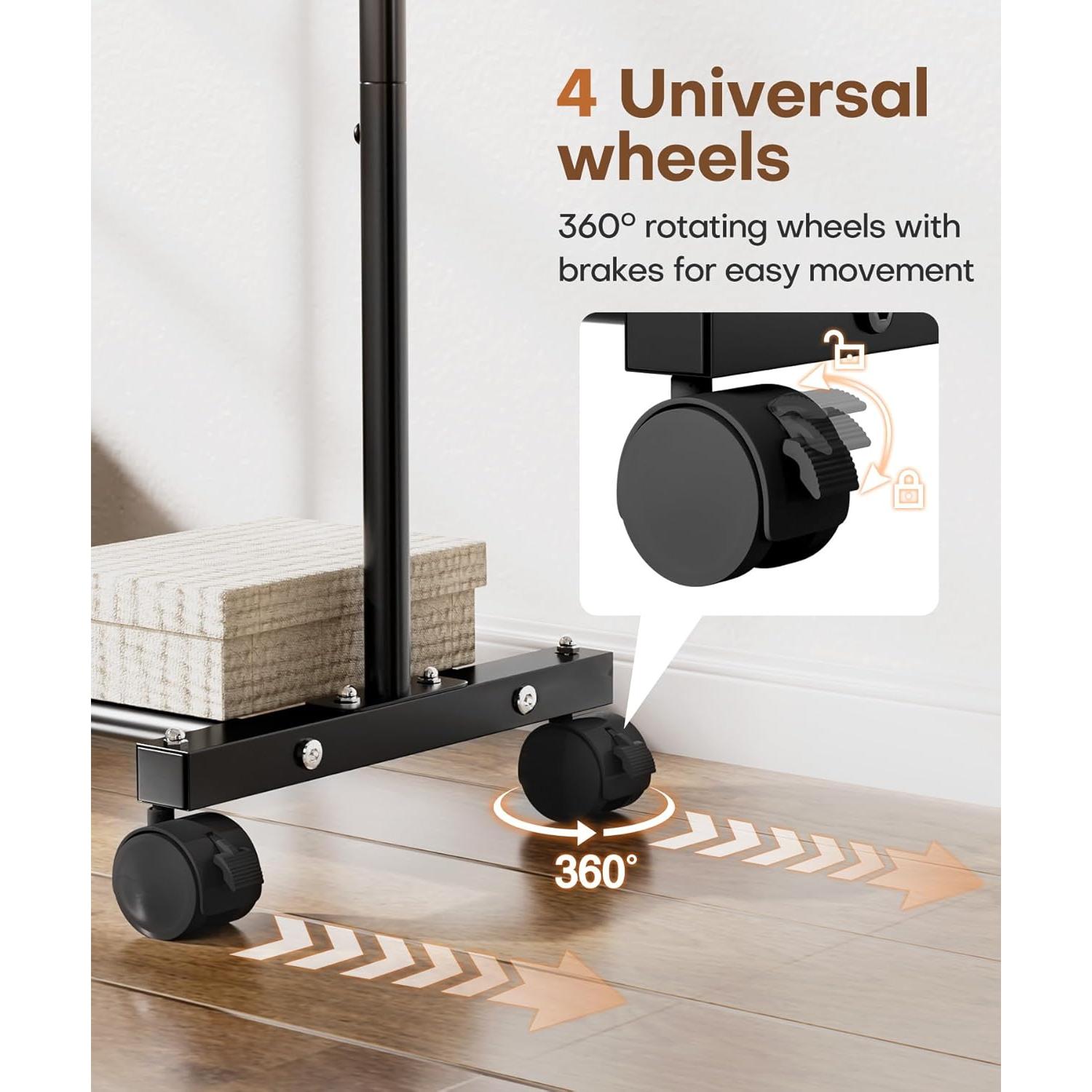 Perchero de Ropa Homde 81cm Alta Resistencia 54kg Negro