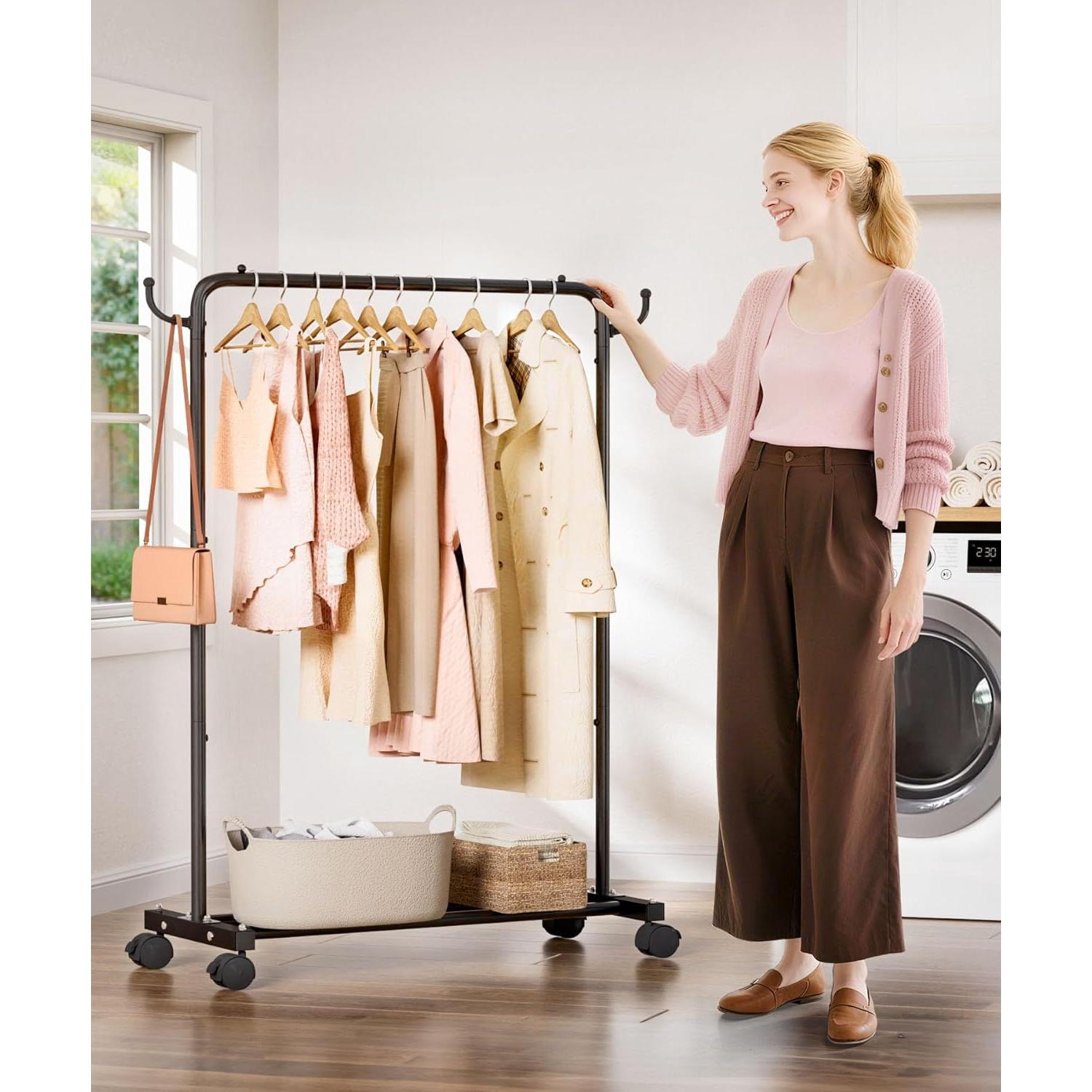 Perchero de Ropa Homde 81cm Alta Resistencia 54kg Negro