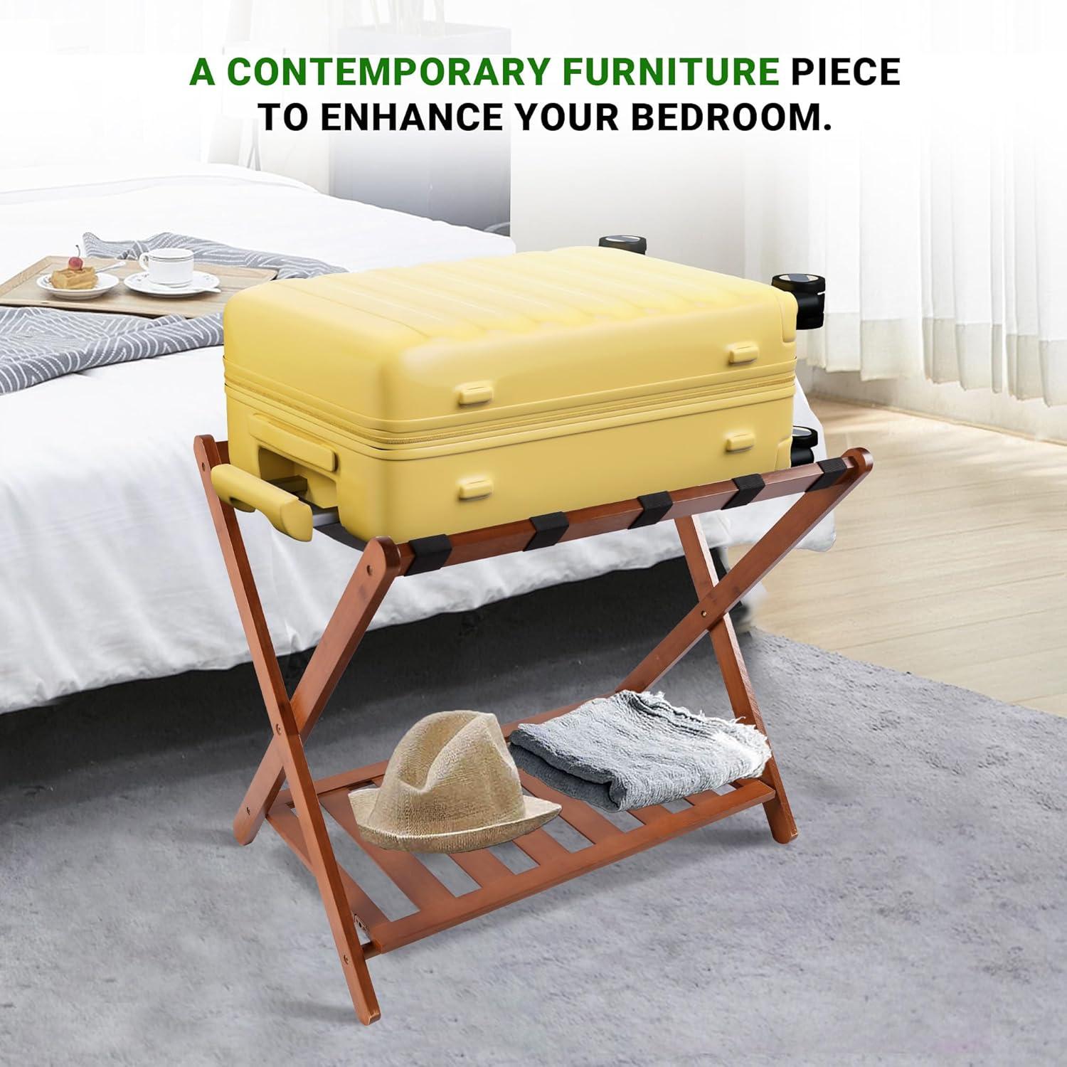 Juego de 2 Soportes para Equipaje Plegables Grow Bou - Bambú Natural