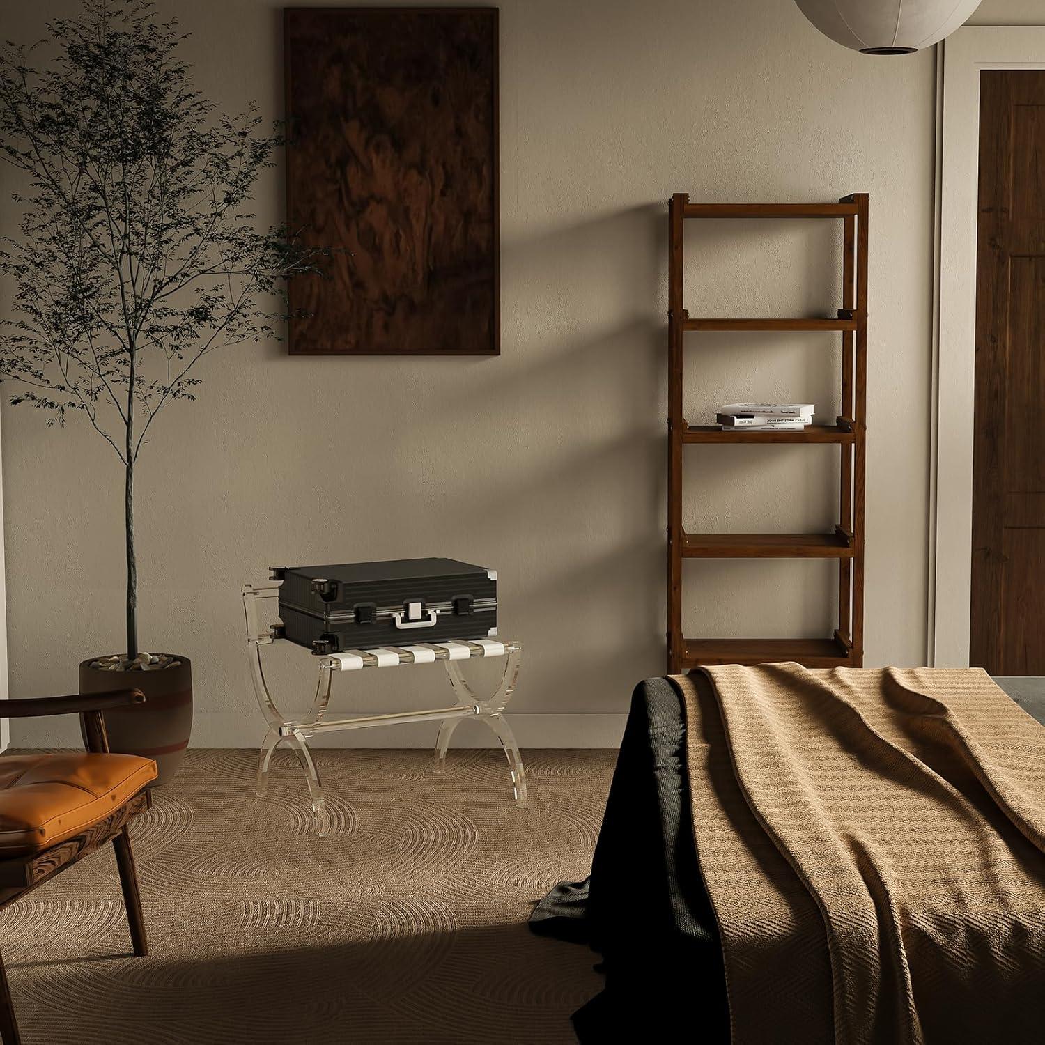 Soporte de Equipaje Acrílico Byingo Plegable 22-45 kg Moderno