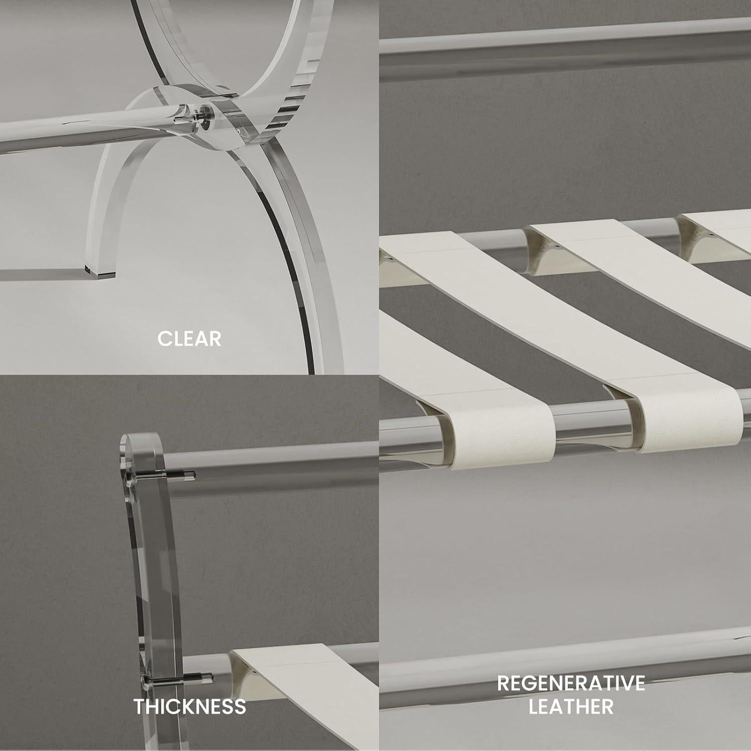 Soporte de Equipaje Acrílico Byingo Plegable 22-45 kg Moderno