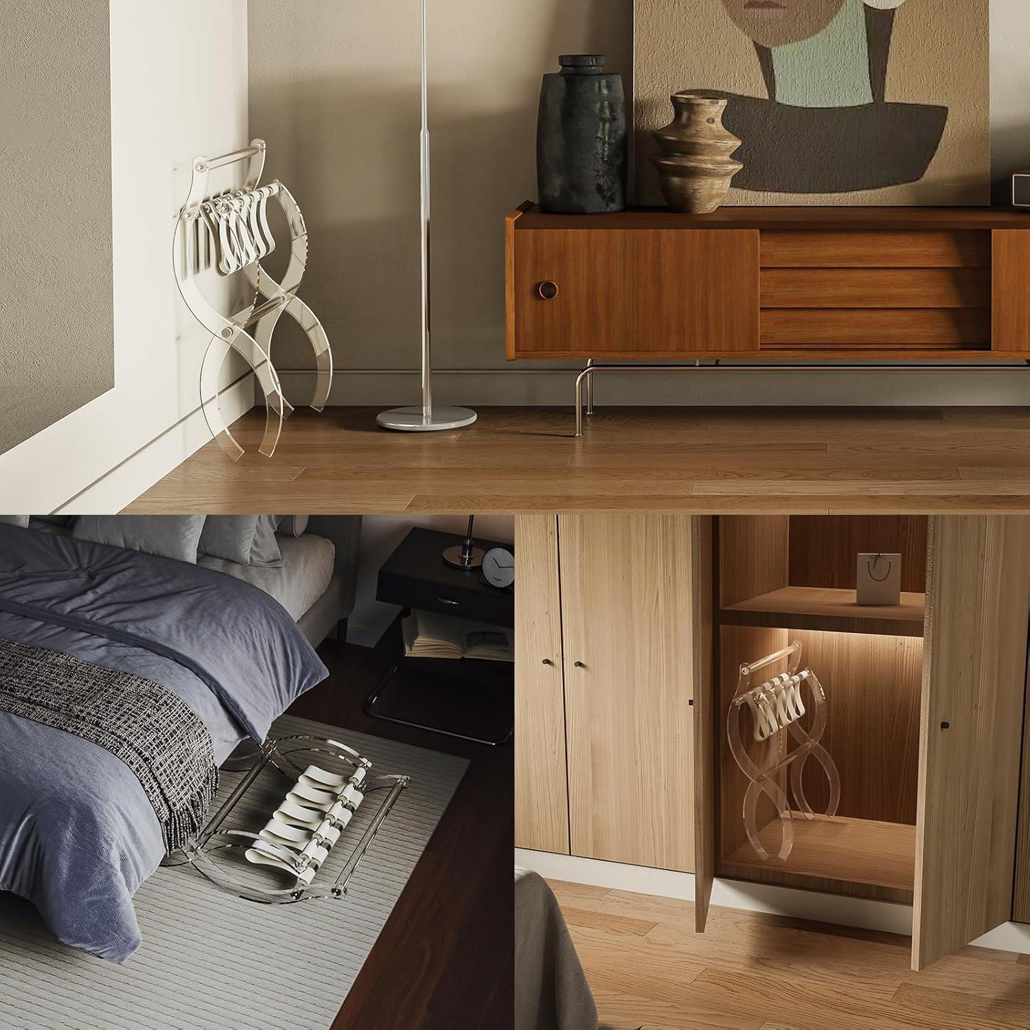 Soporte de Equipaje Acrílico Byingo Plegable 22-45 kg Moderno