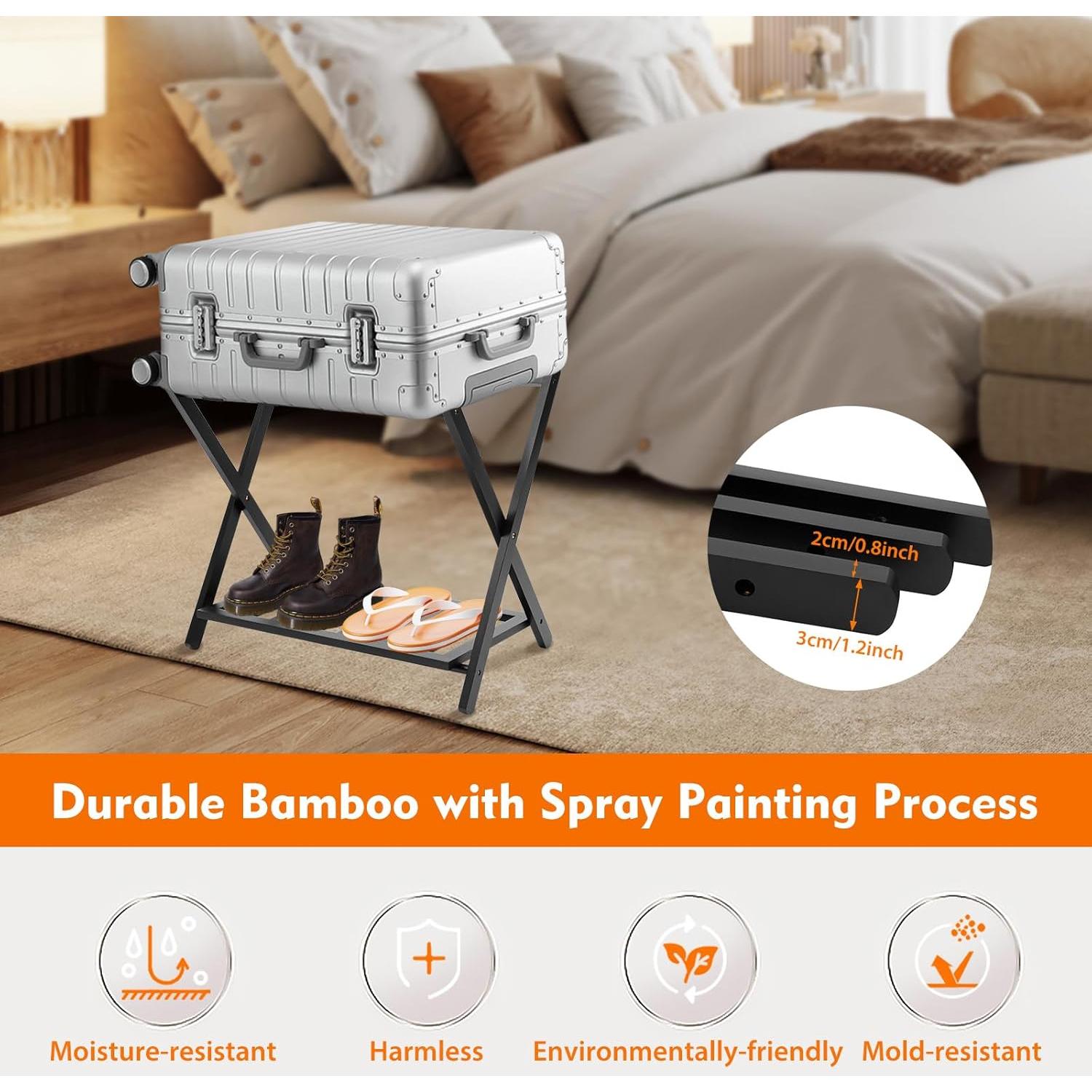 Soporte de Equipaje Plegable DAERNA para Maletas - 100 kg