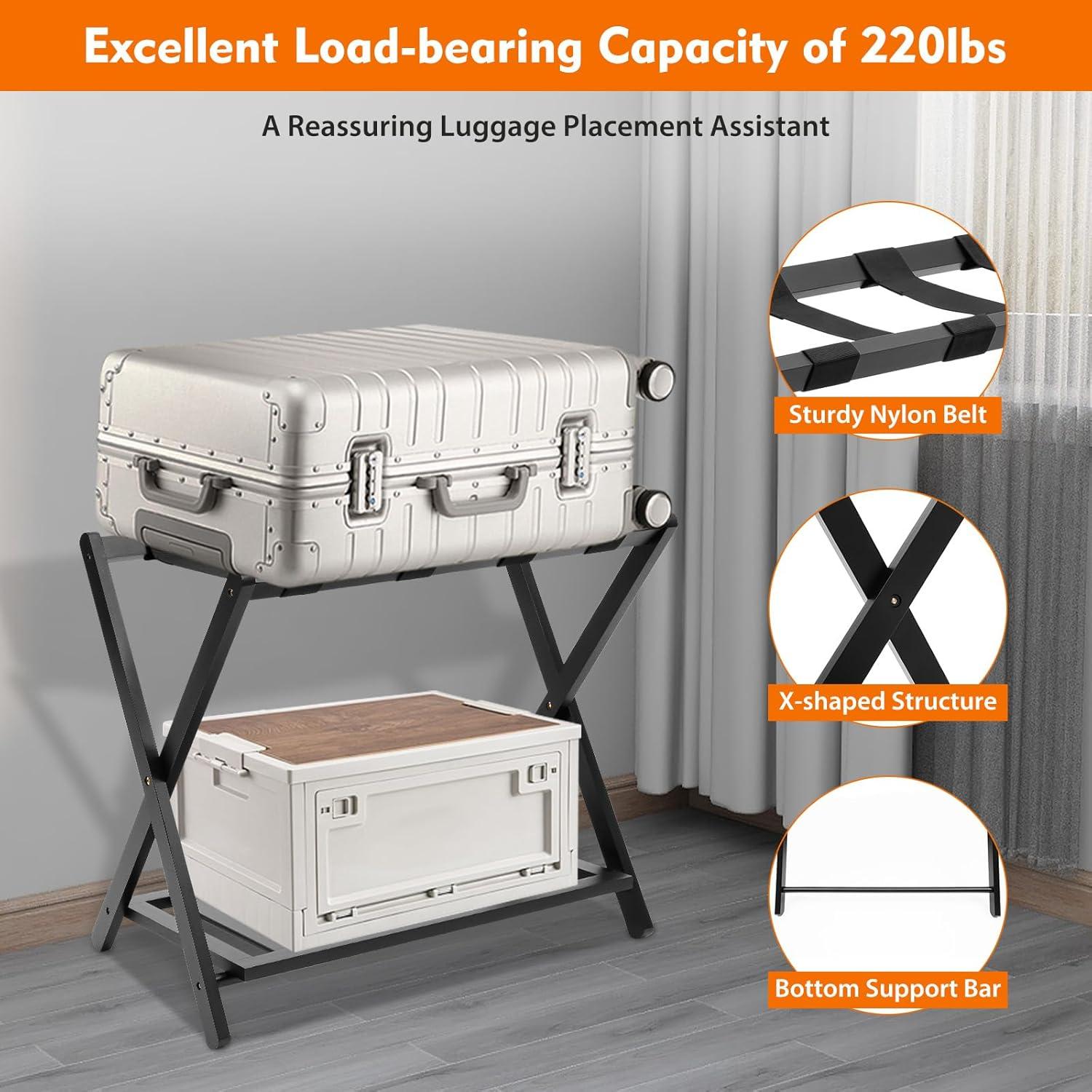 Soporte de Equipaje Plegable DAERNA para Maletas - 100 kg