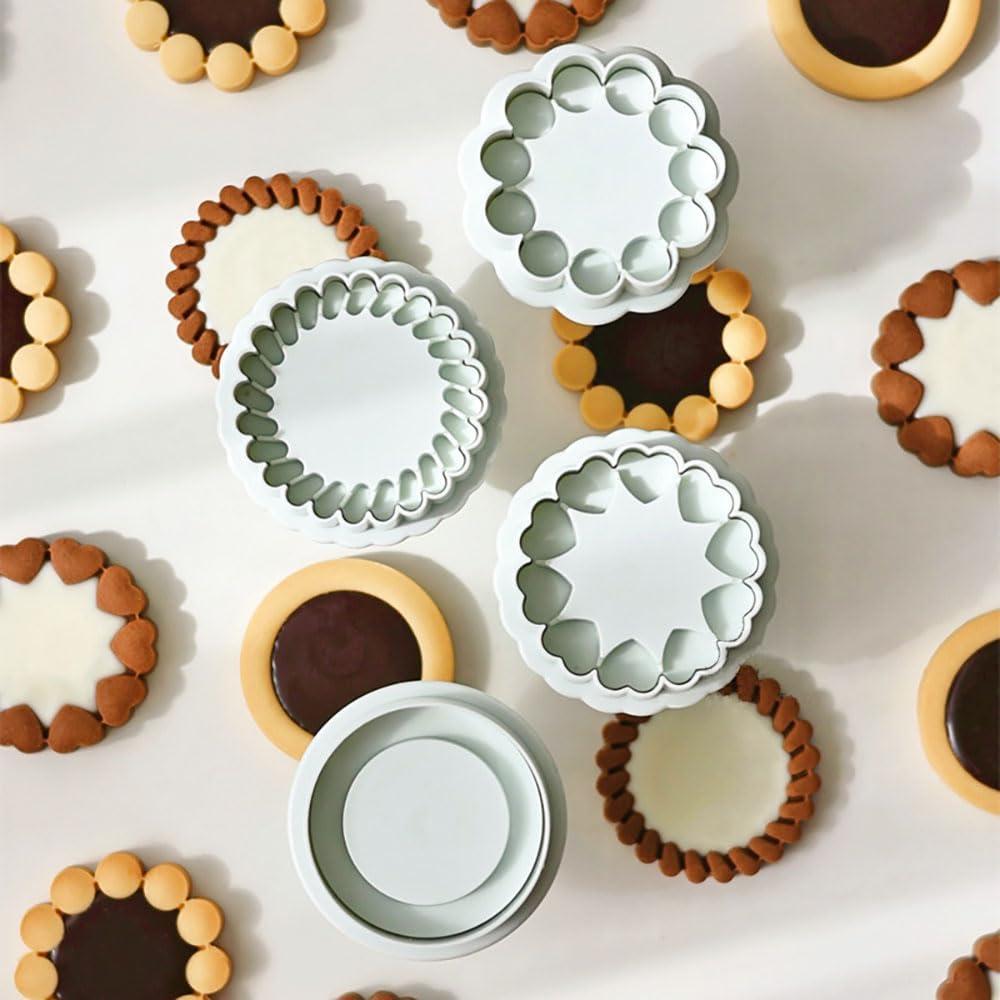 Cortadores de Galletas de Flor 3D RUIYDZ - 4 Piezas