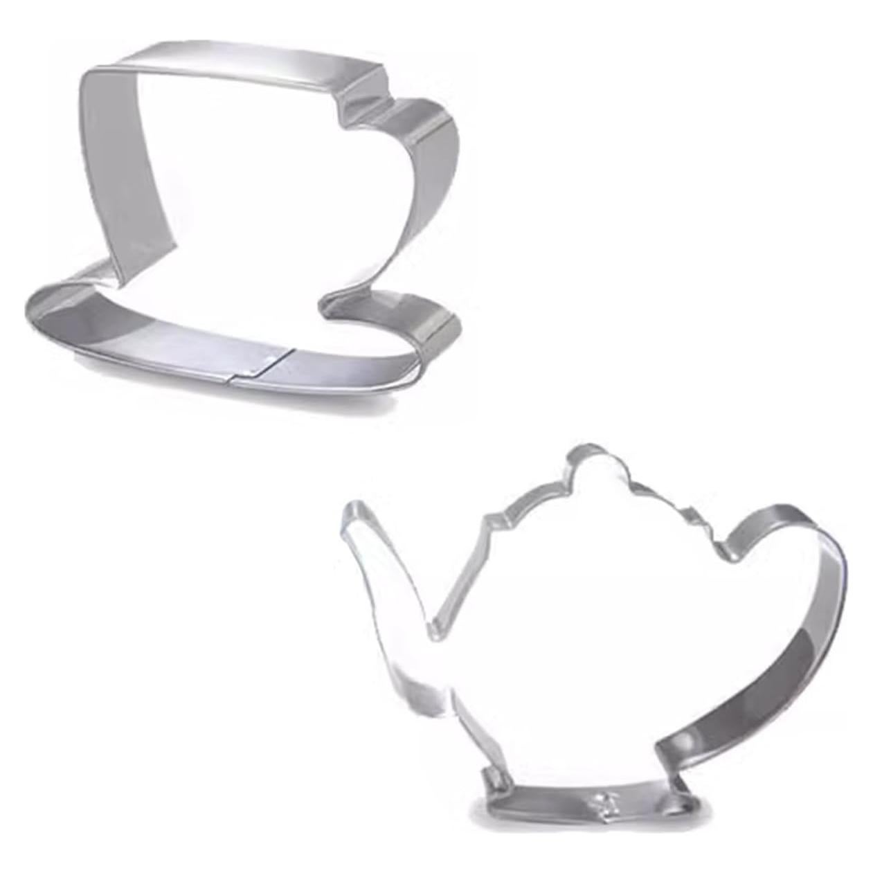 Cortadores de Galletas YAFIYGI en Forma de Taza y Tetera - 2 Piezas