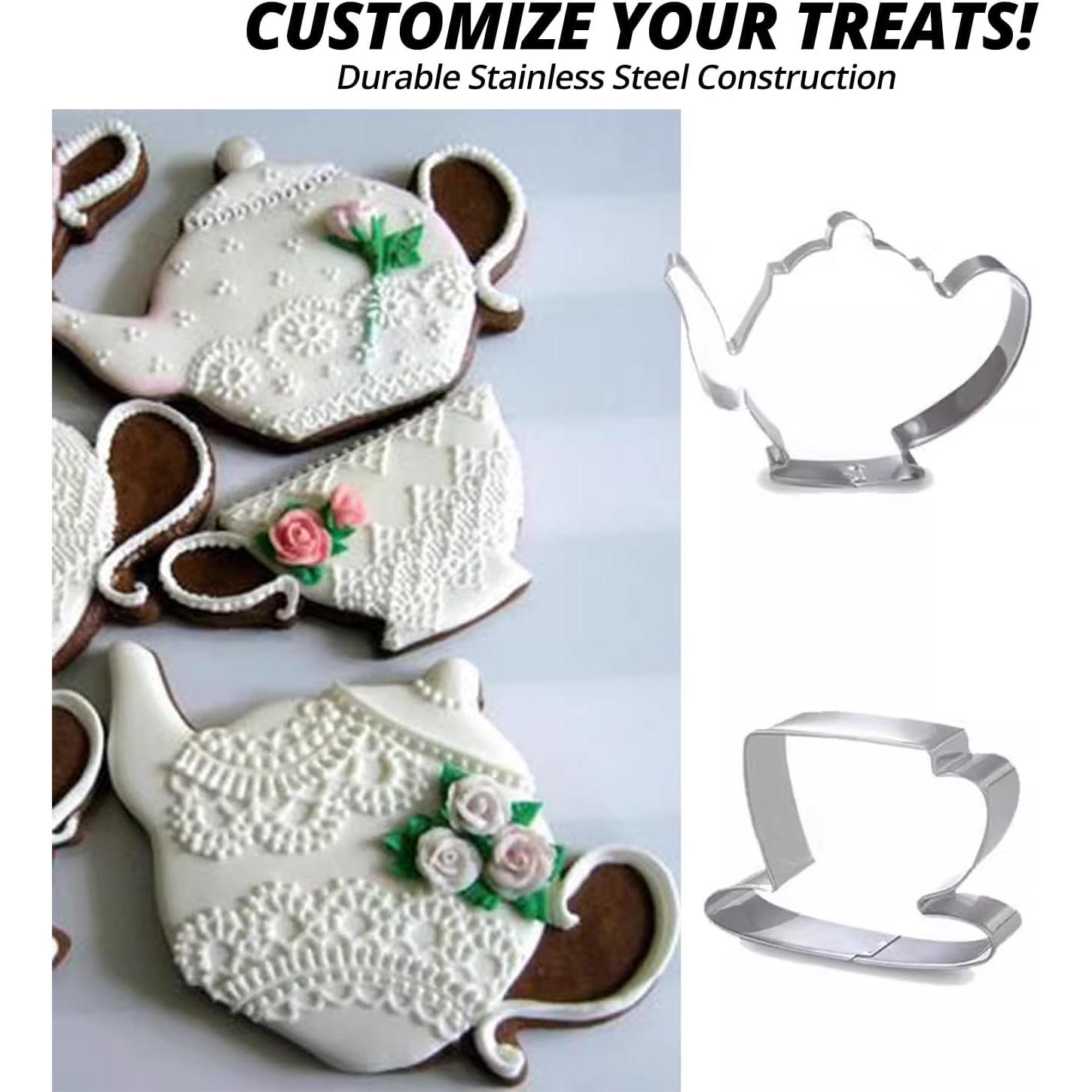 Cortadores de Galletas YAFIYGI en Forma de Taza y Tetera - 2 Piezas