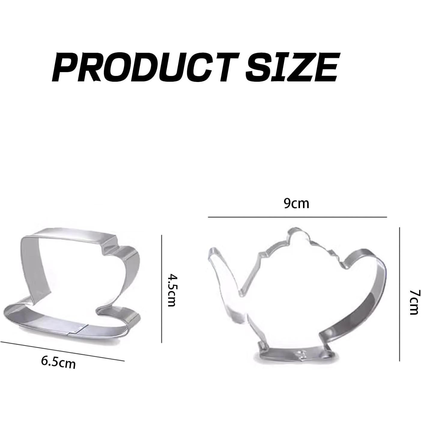 Cortadores de Galletas YAFIYGI en Forma de Taza y Tetera - 2 Piezas