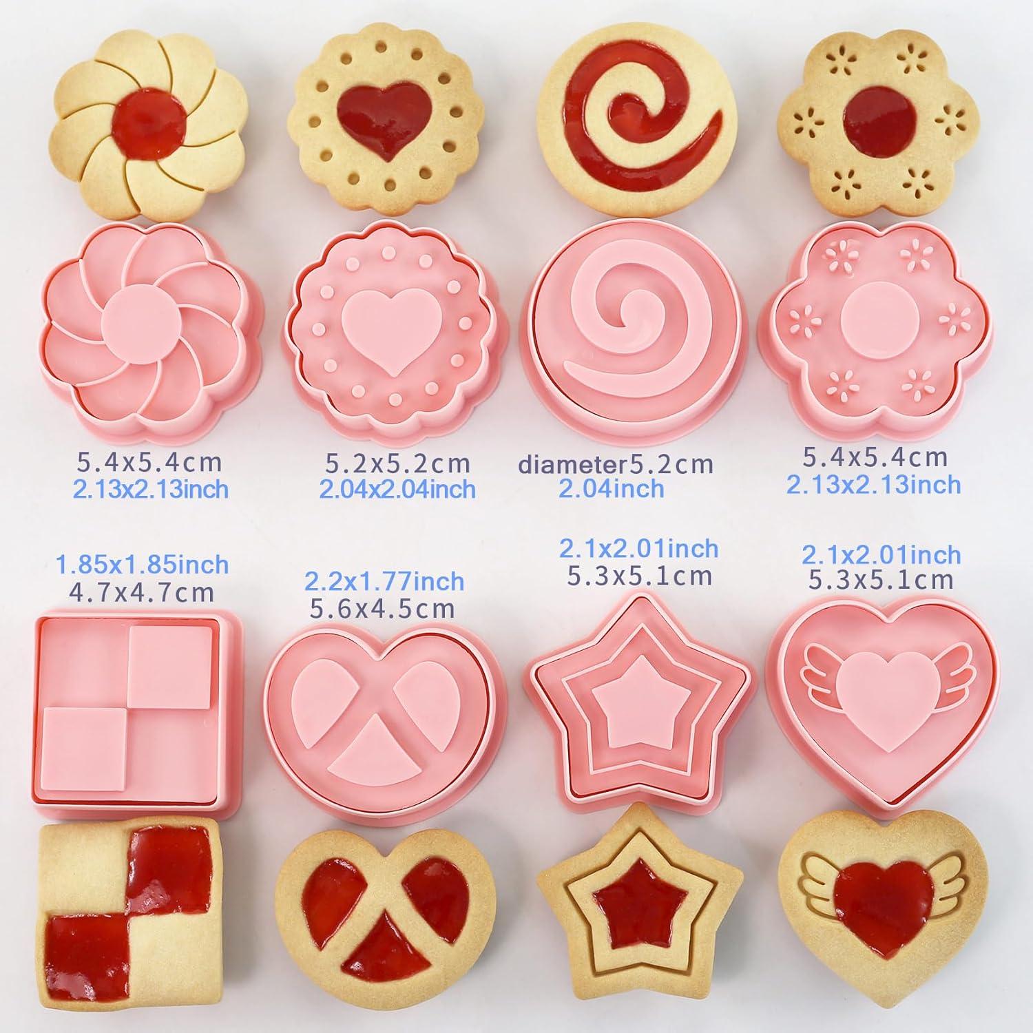 Set de 8 Cortadores de Galletas MIANXIAOXIN en Forma de Flor y Estrella