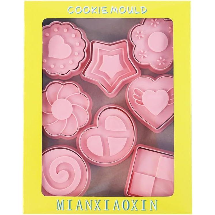 Set de 8 Cortadores de Galletas MIANXIAOXIN en Forma de Flor y Estrella