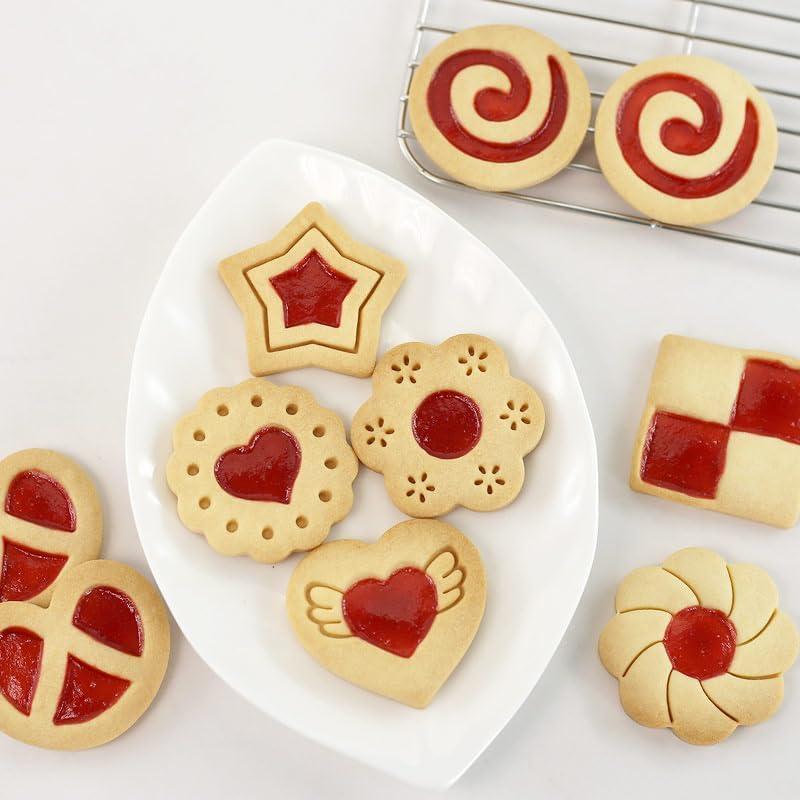 Set de 8 Cortadores de Galletas MIANXIAOXIN en Forma de Flor y Estrella