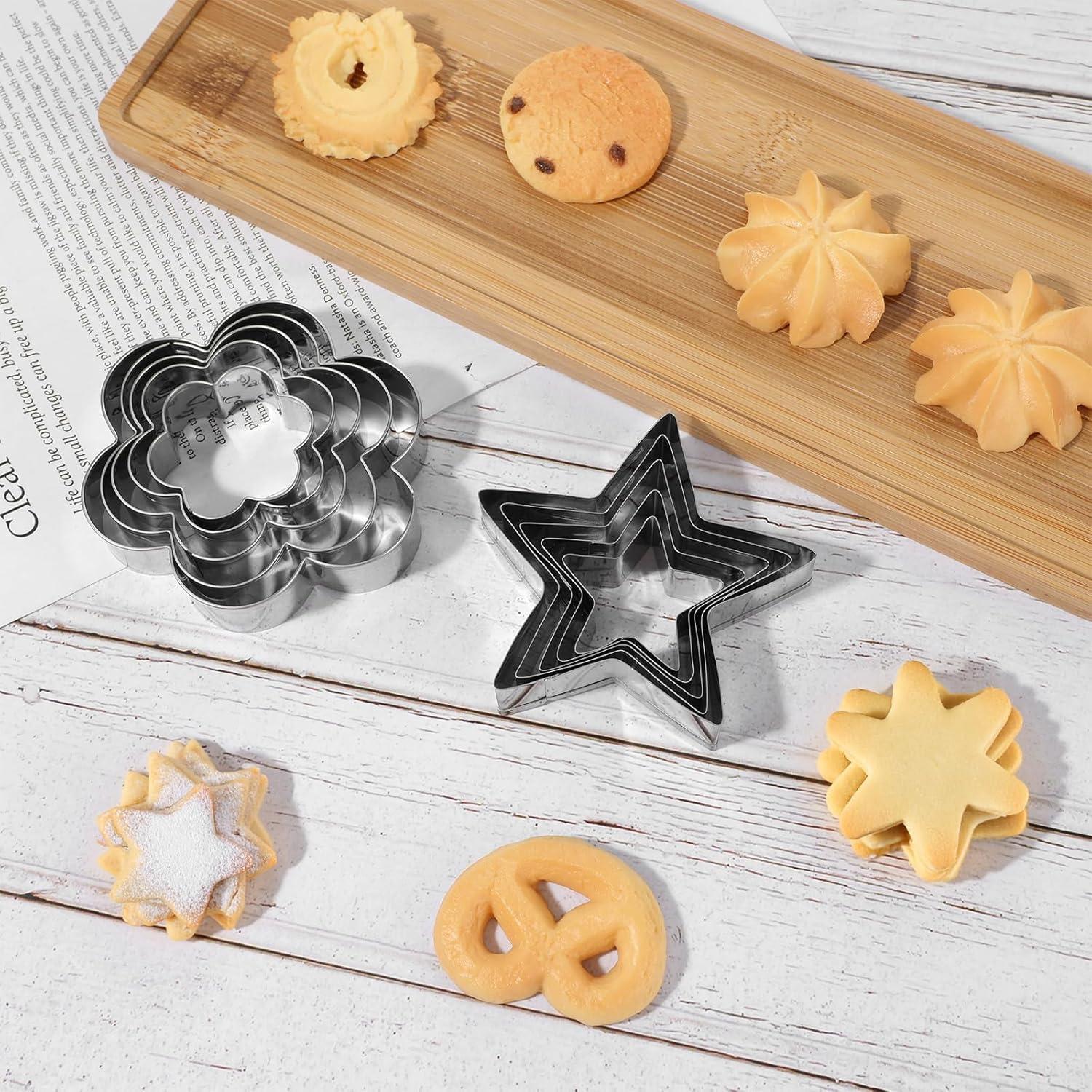 Juego de 10 Cortadores de Galletas HJZHII Acero Inoxidable