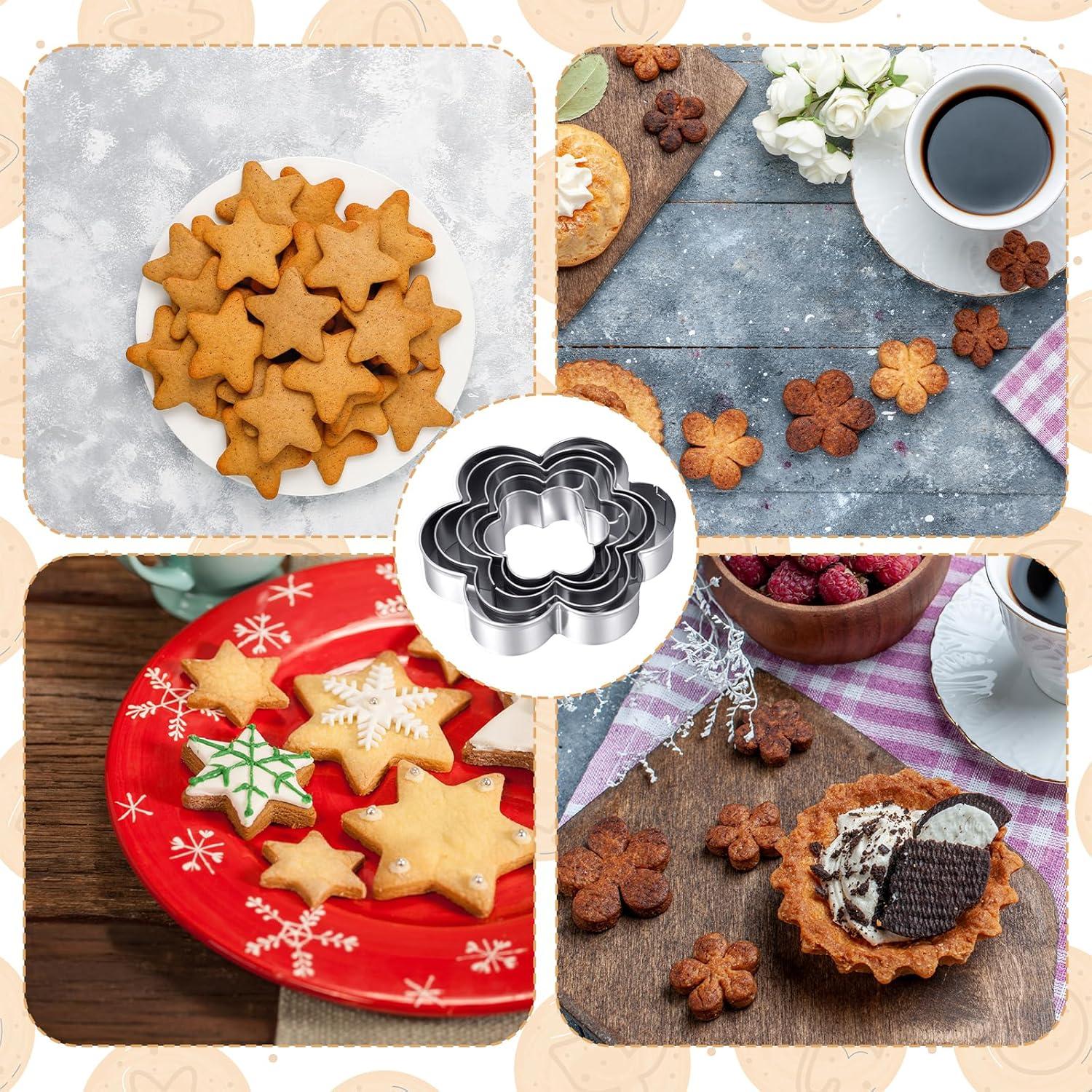 Juego de 10 Cortadores de Galletas HJZHII Acero Inoxidable