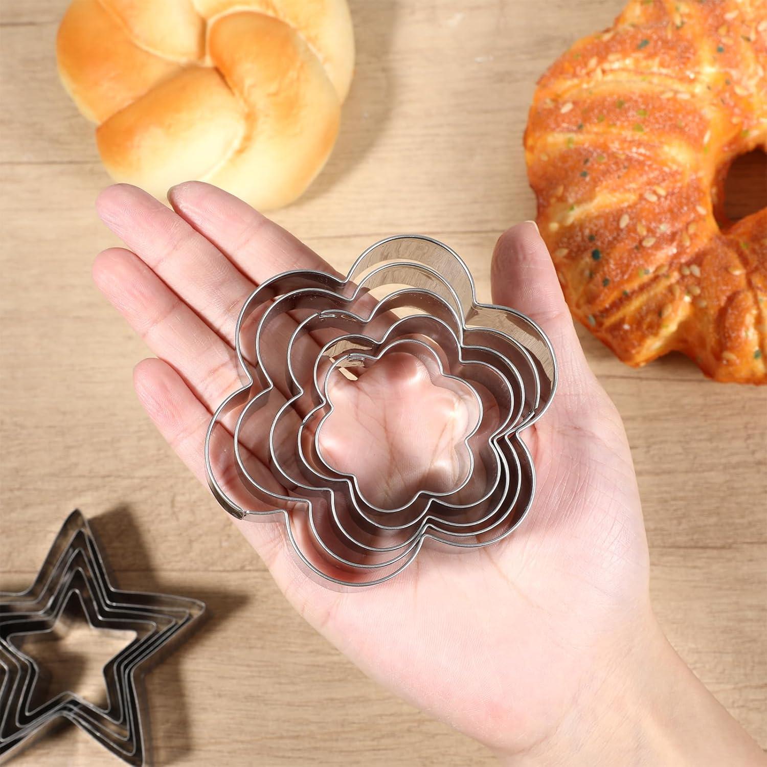 Juego de 10 Cortadores de Galletas HJZHII Acero Inoxidable