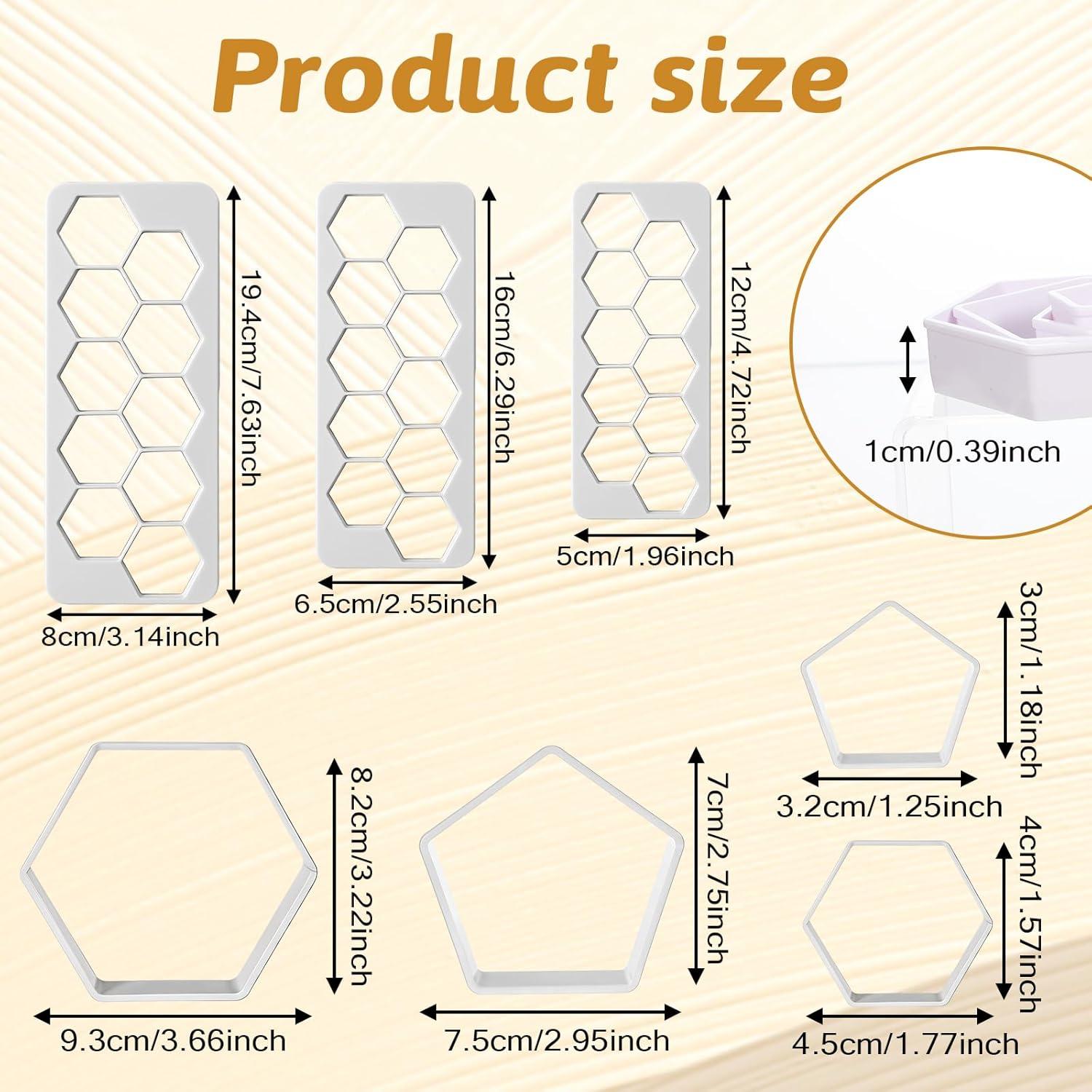 Cortadores de Galletas de Fútbol Bewudy 7 Piezas Hexagonales