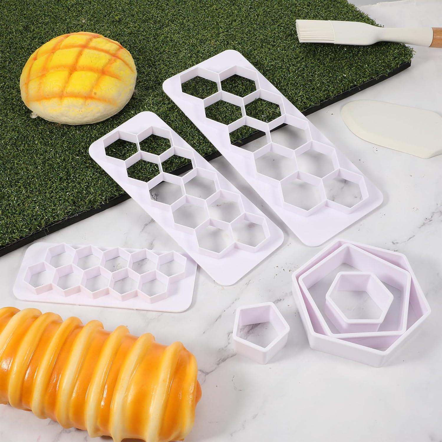 Cortadores de Galletas de Fútbol Bewudy 7 Piezas Hexagonales