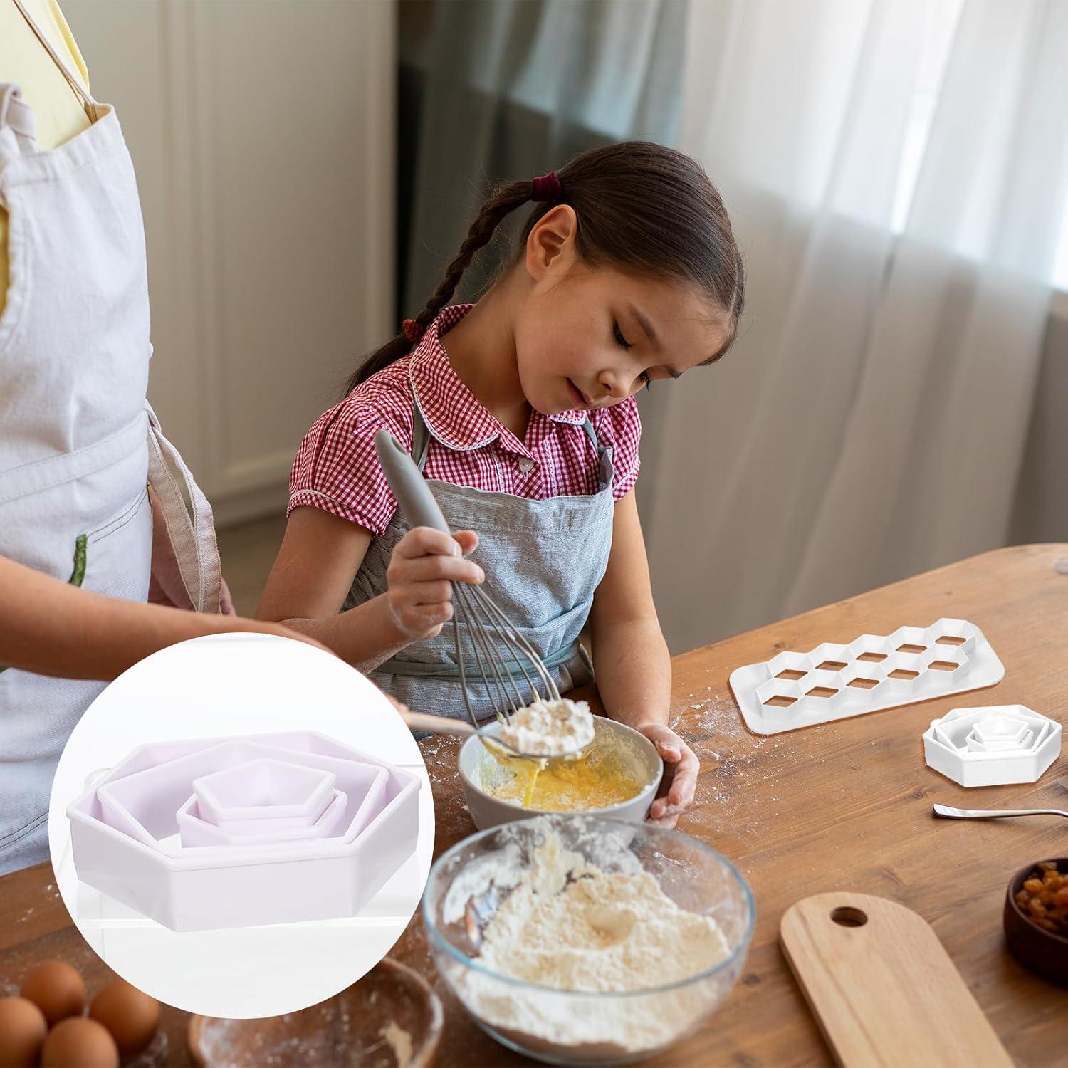 Cortadores de Galletas de Fútbol Bewudy 7 Piezas Hexagonales