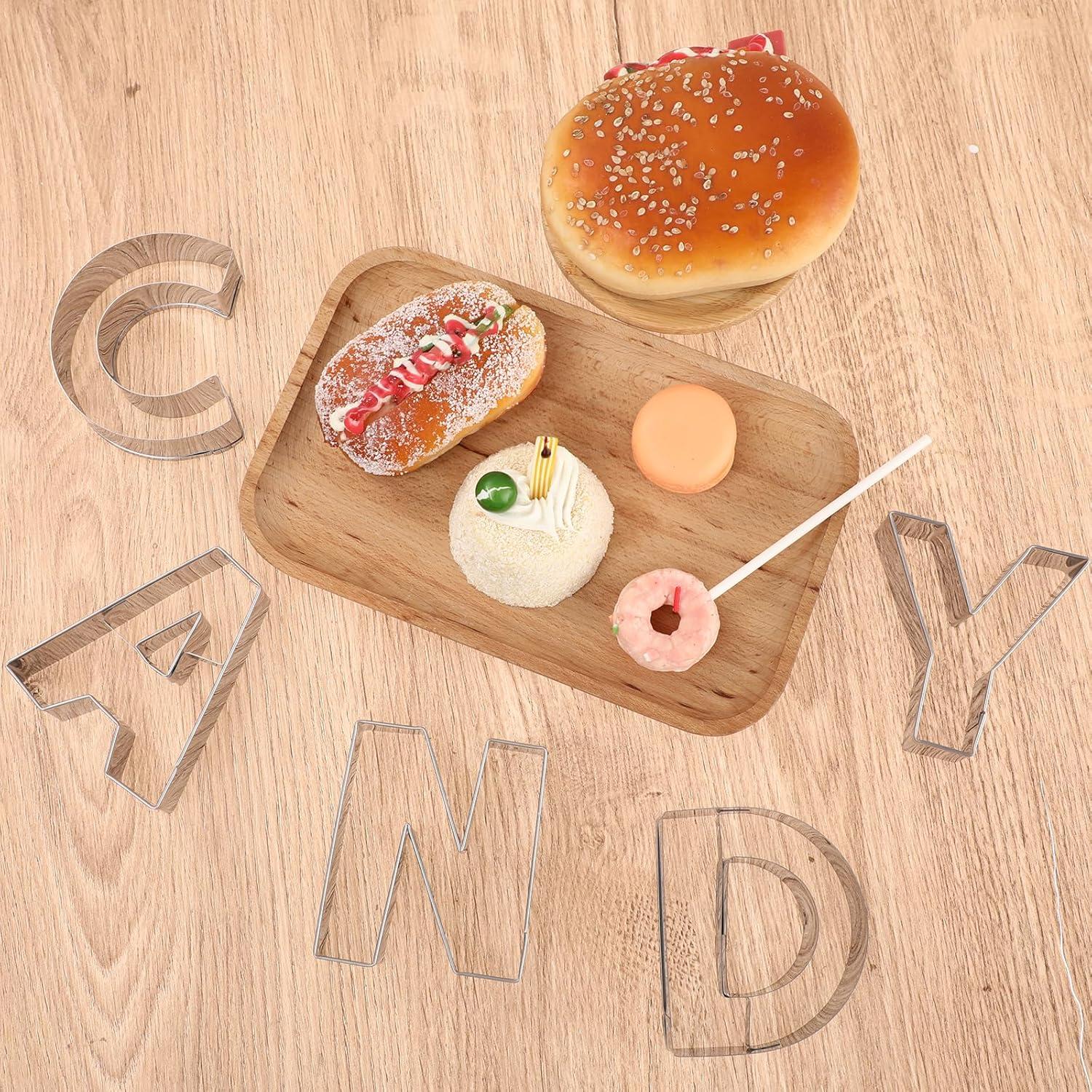 Cortadores de Galletas de Letras A-Z SynHHergyx 26 Piezas 7.6 cm