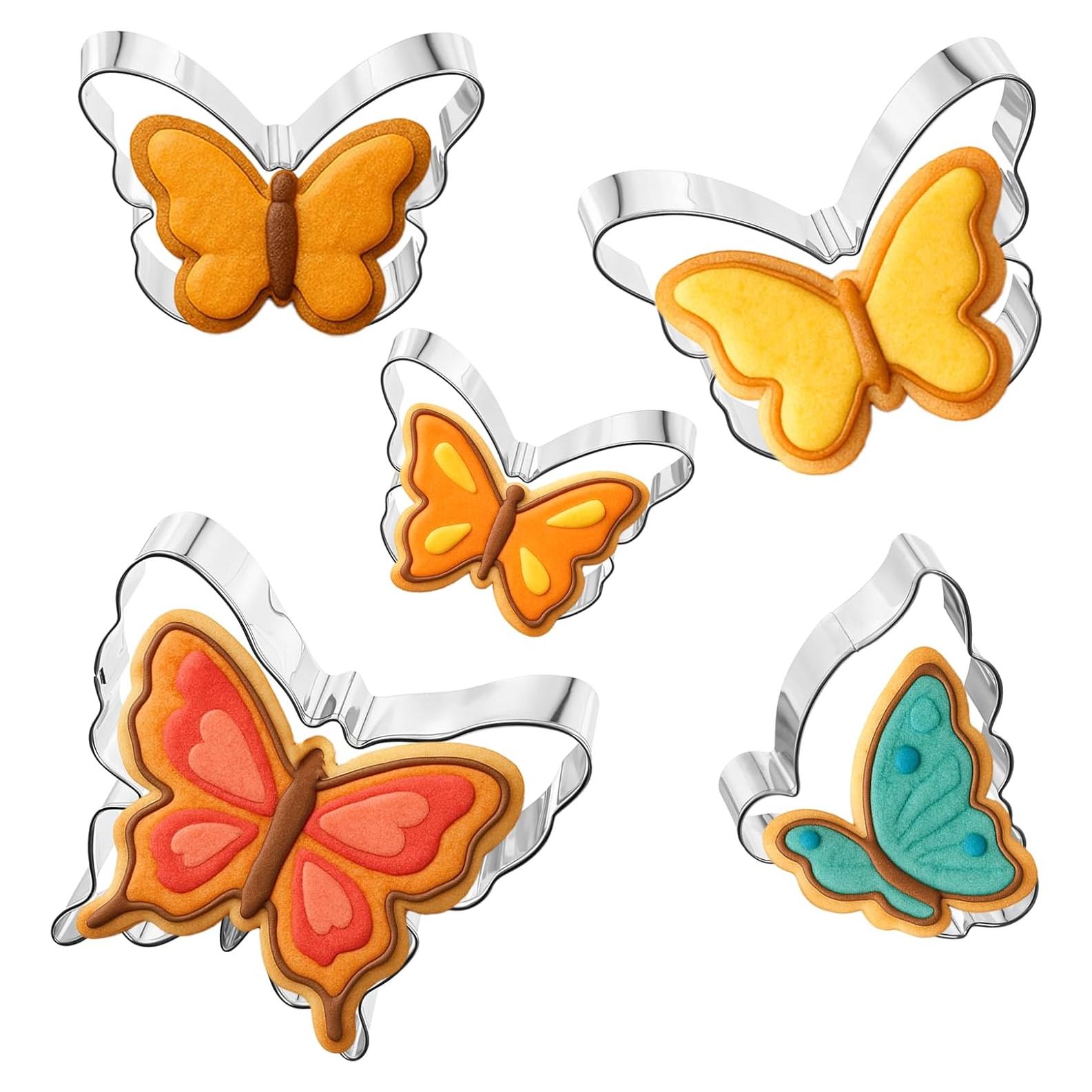 Cortadores de Galletas Mariposa Alrhso 5 Piezas Acero Inoxidable