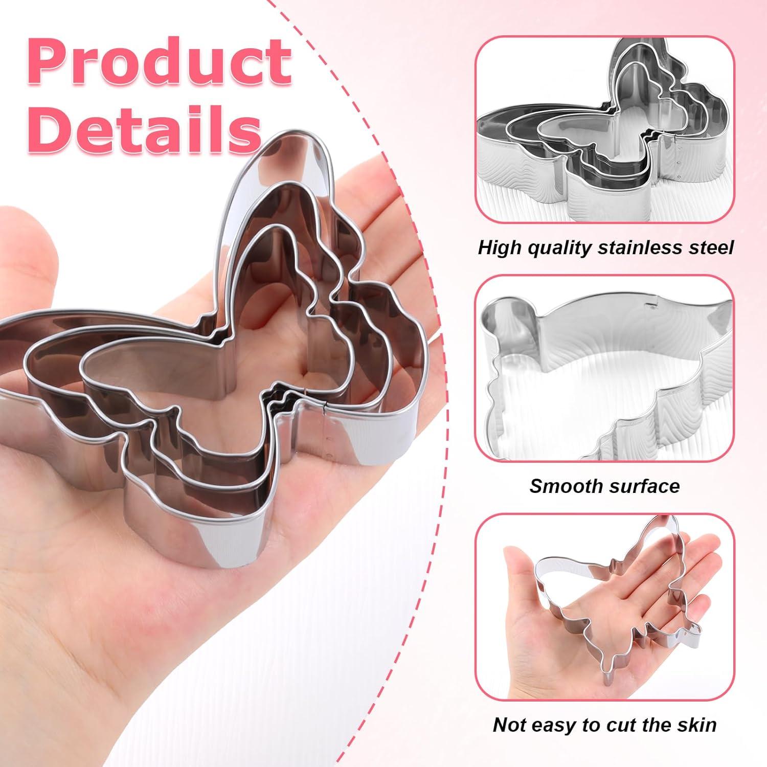 Cortadores de Galletas Mariposa Alrhso 5 Piezas Acero Inoxidable