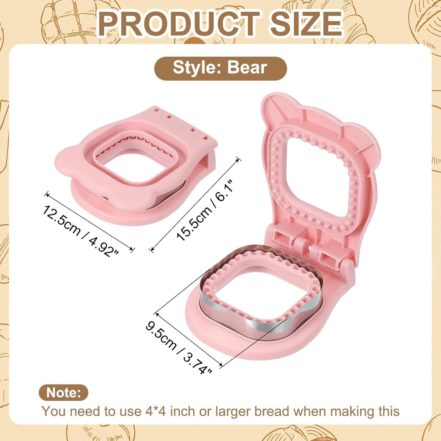 Cortador y Sellador de Sándwiches Sin Corteza uxcell Rosa