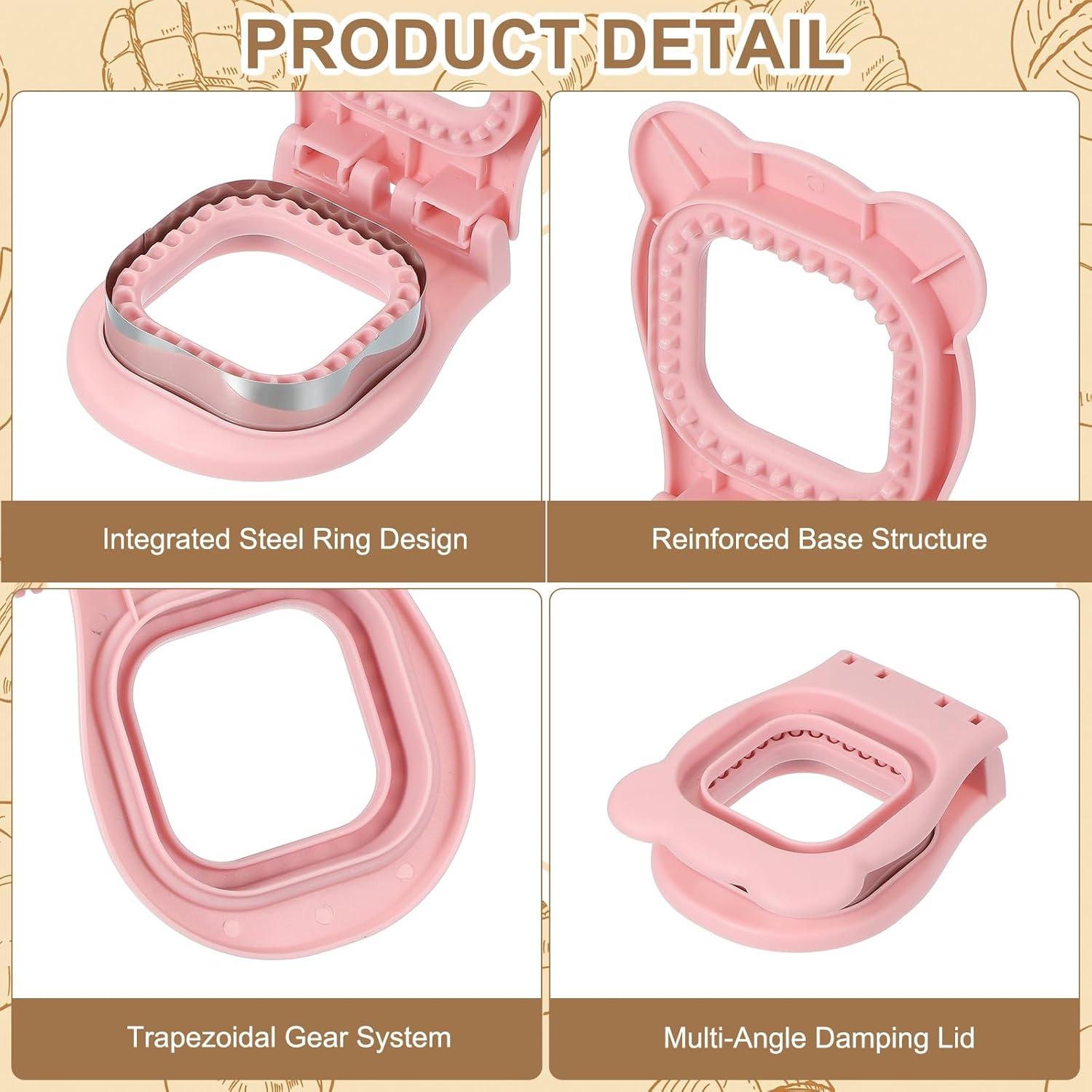 Cortador y Sellador de Sándwiches Sin Corteza uxcell Rosa