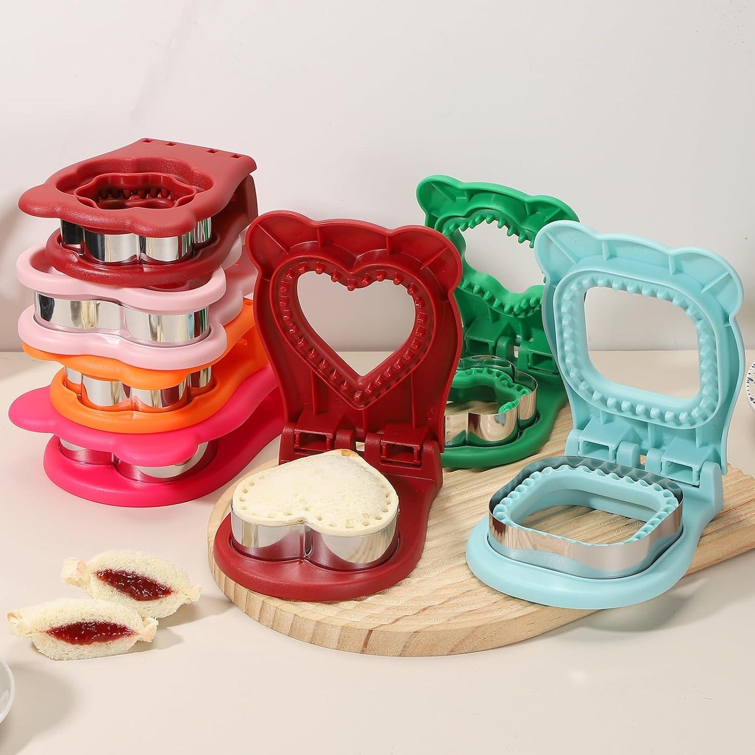 Cortador y Sellador de Sándwiches Sin Corteza uxcell Rosa