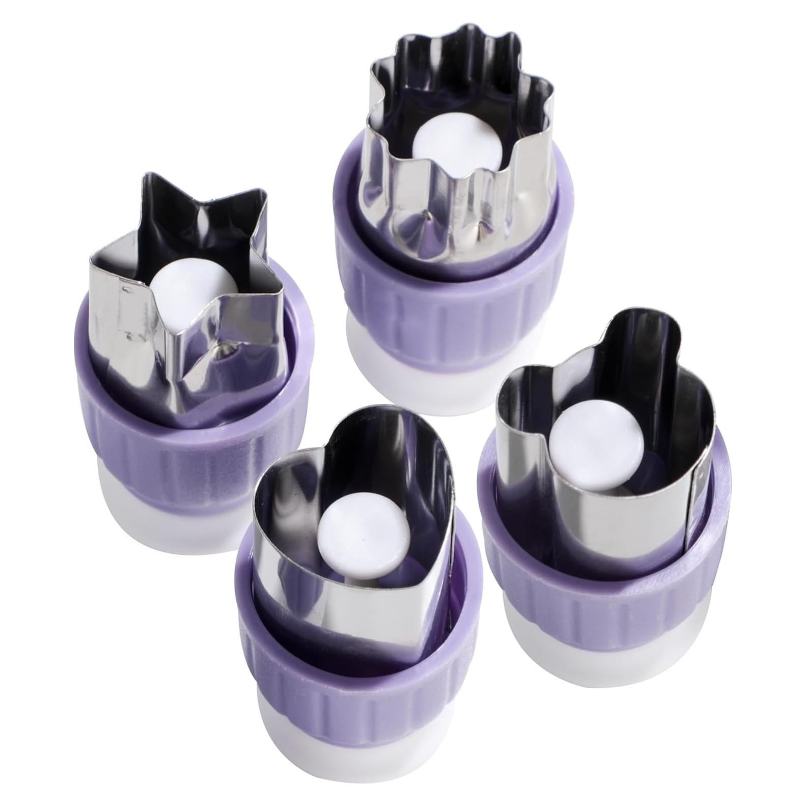 Juego de Cortadores de Acero Inoxidable Oneleaf, 4 Piezas, Diversión en Comida