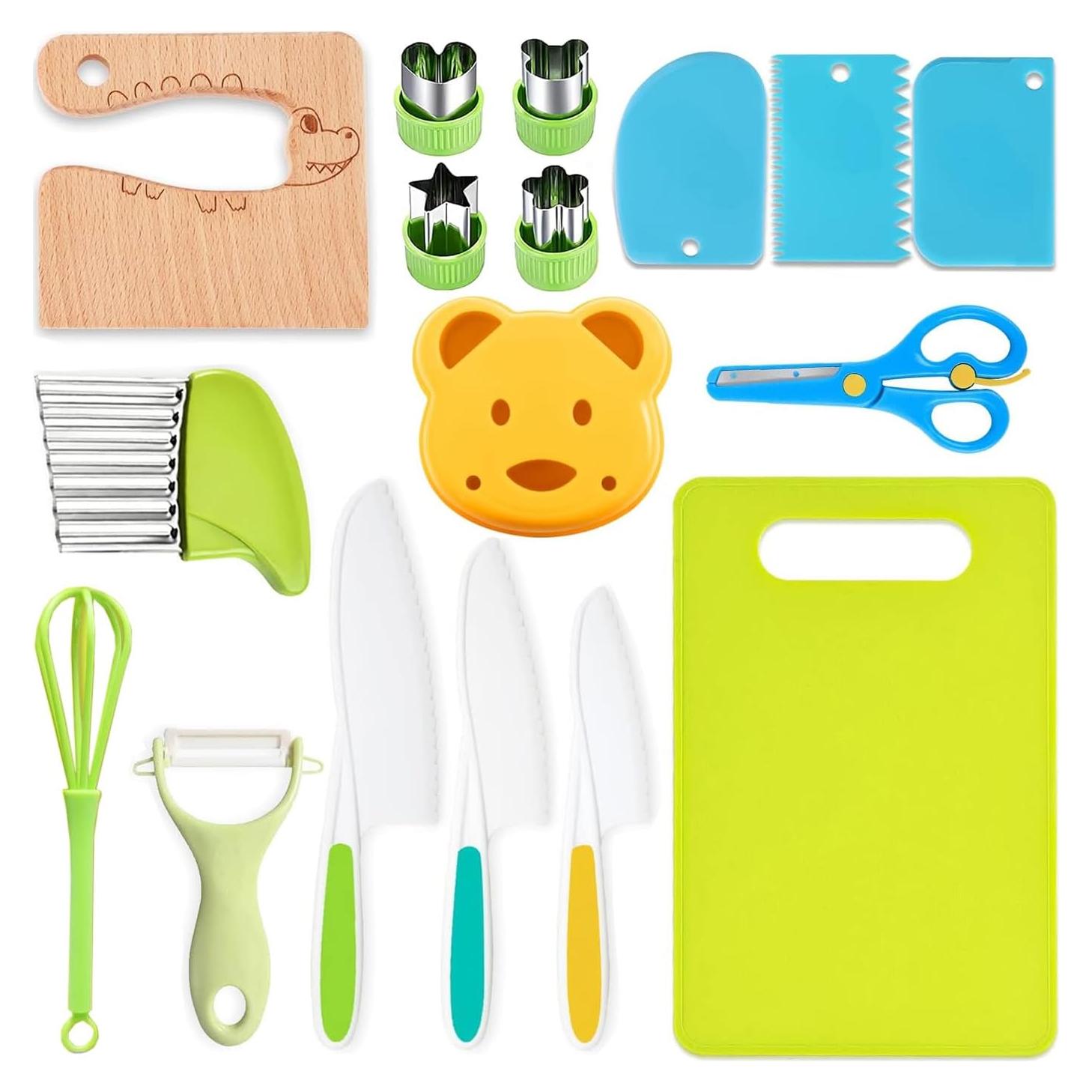 Juego de cuchillos para niños WAYDA 17 piezas seguro y duradero