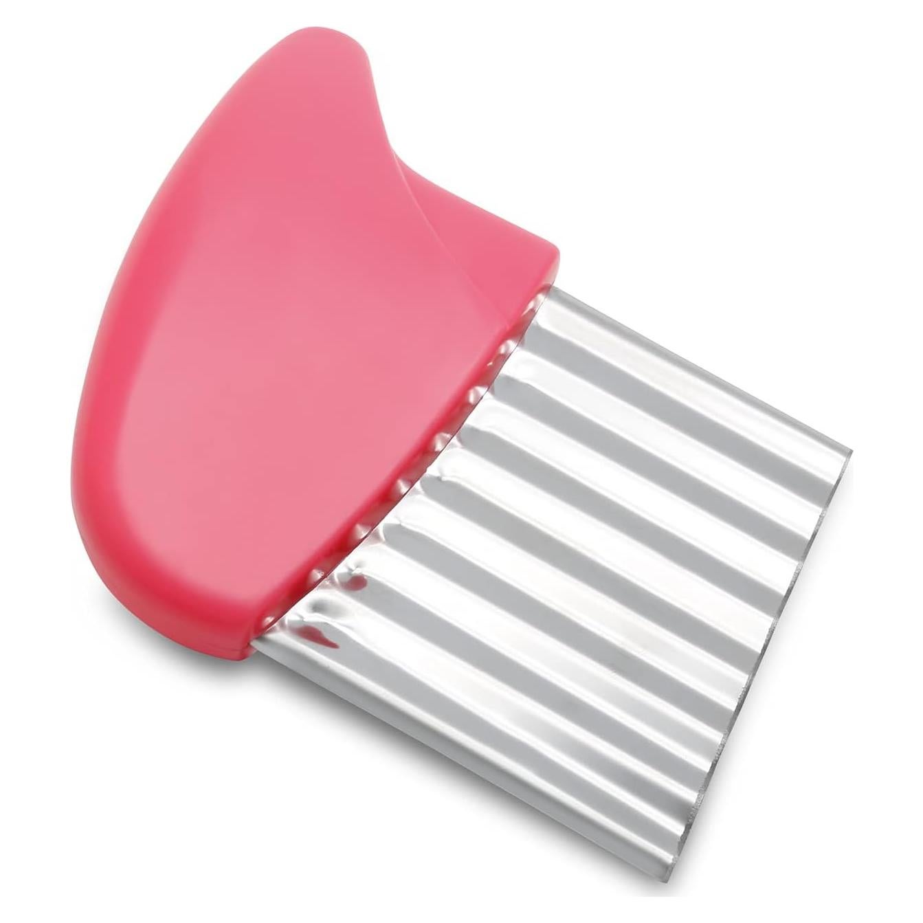 Cortador de Papas Rizadas Luomorgo Acero Inoxidable Rosa 10.8 cm