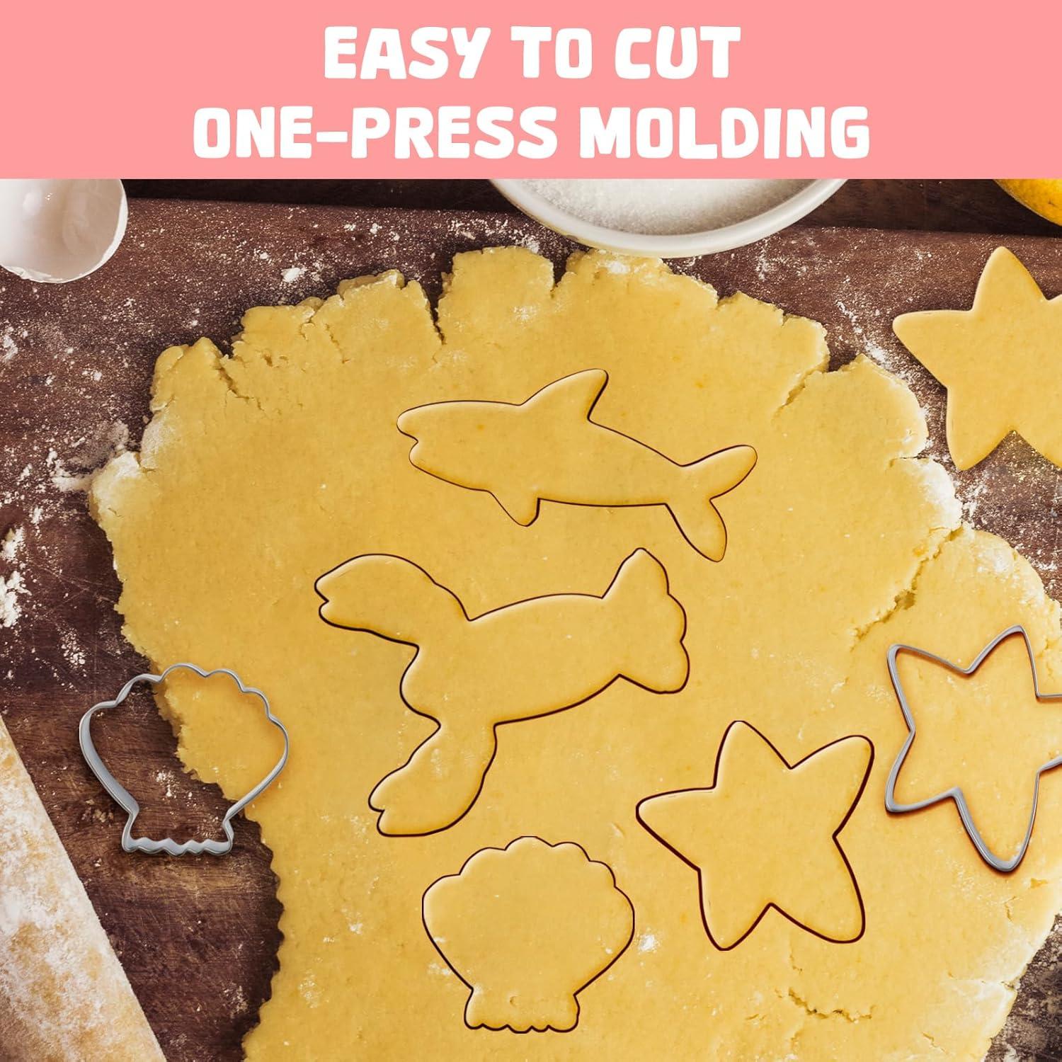 Set de Cortadores de Galletas Marinas GWHOLE 12 Piezas Acero Inoxidable