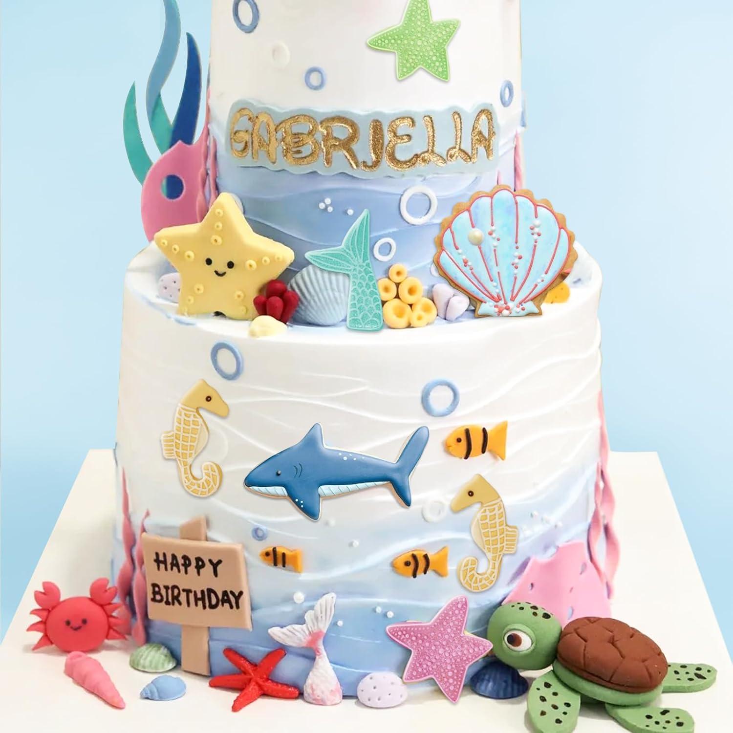 Set de Cortadores de Galletas Marinas GWHOLE 12 Piezas Acero Inoxidable