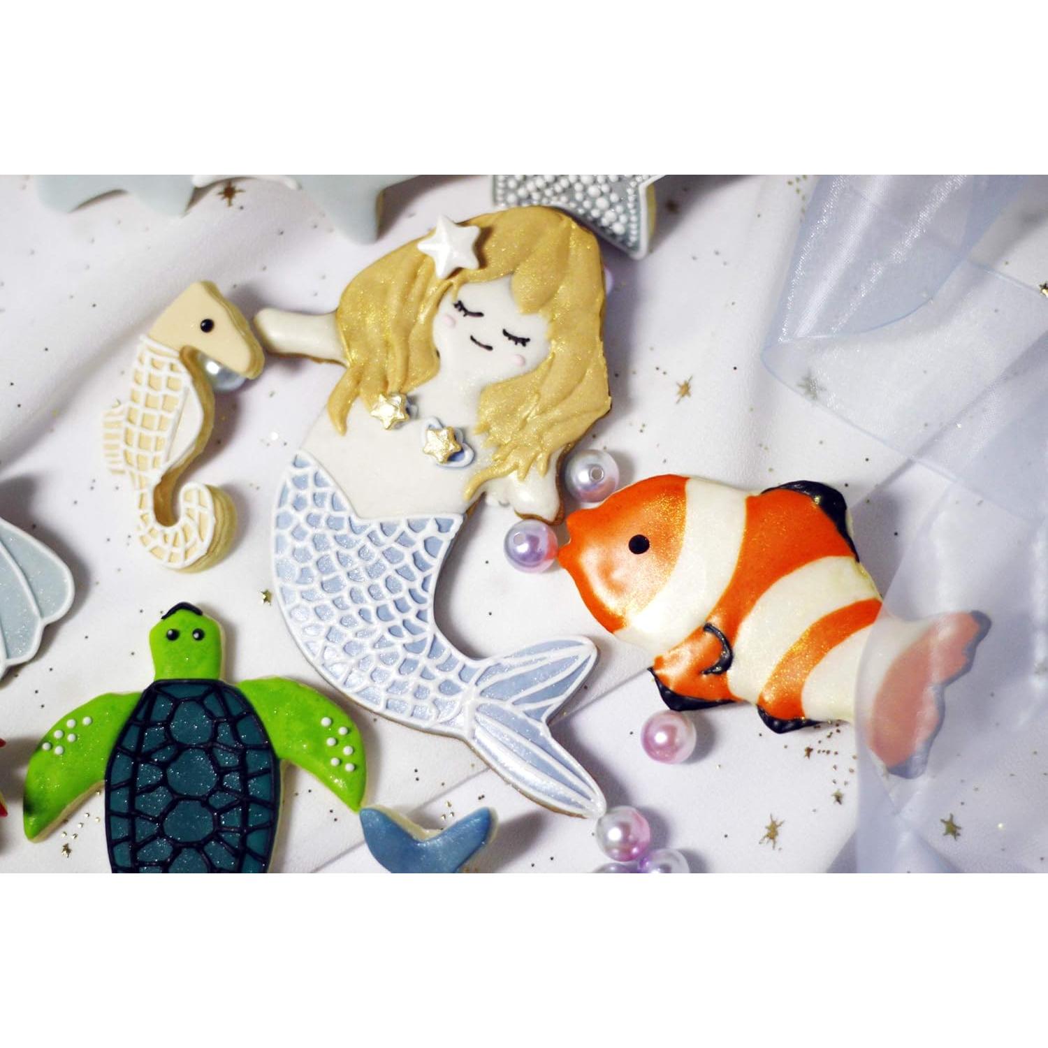 Set de Cortadores de Galletas Marinas GWHOLE 12 Piezas Acero Inoxidable