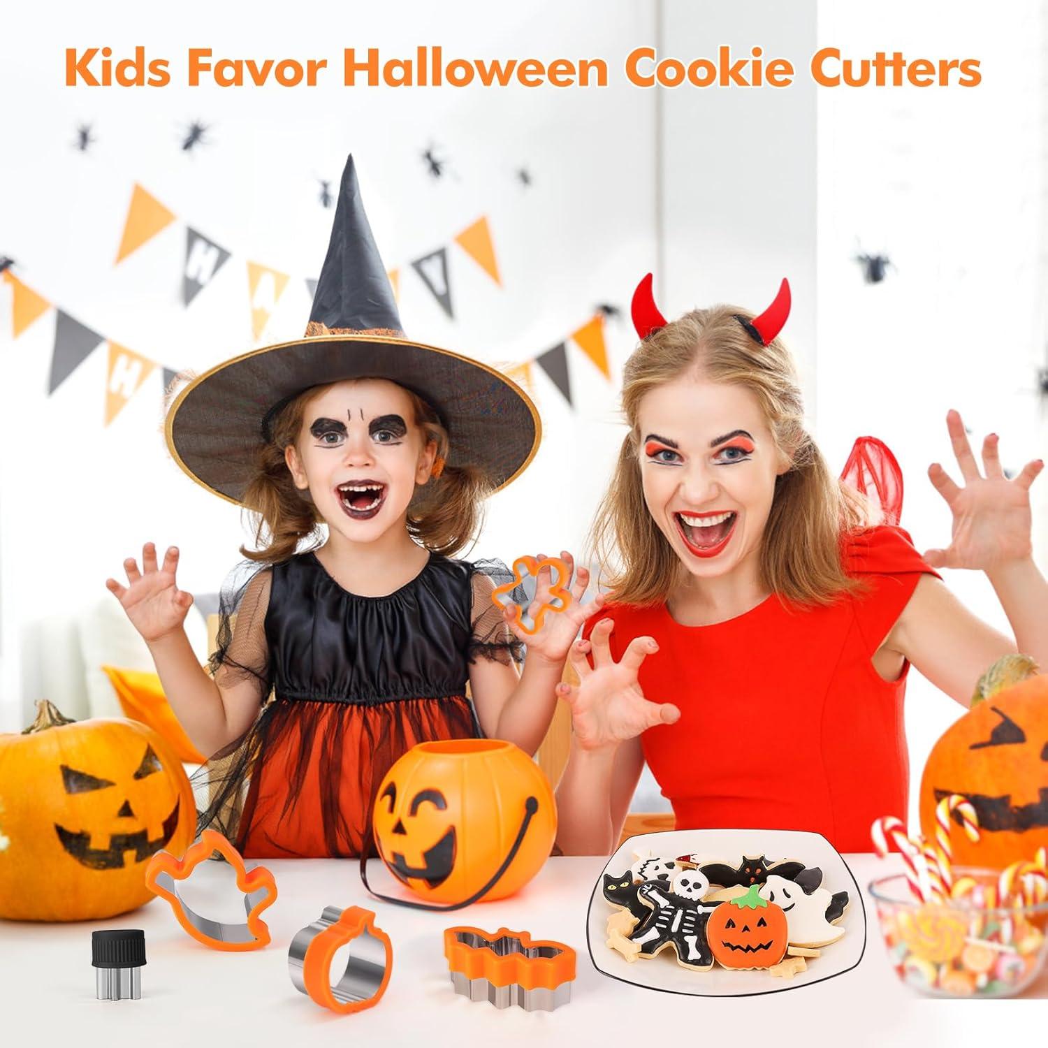 Cortadores de Galletas Halloween NPET 10 Piezas Acero Inoxidable