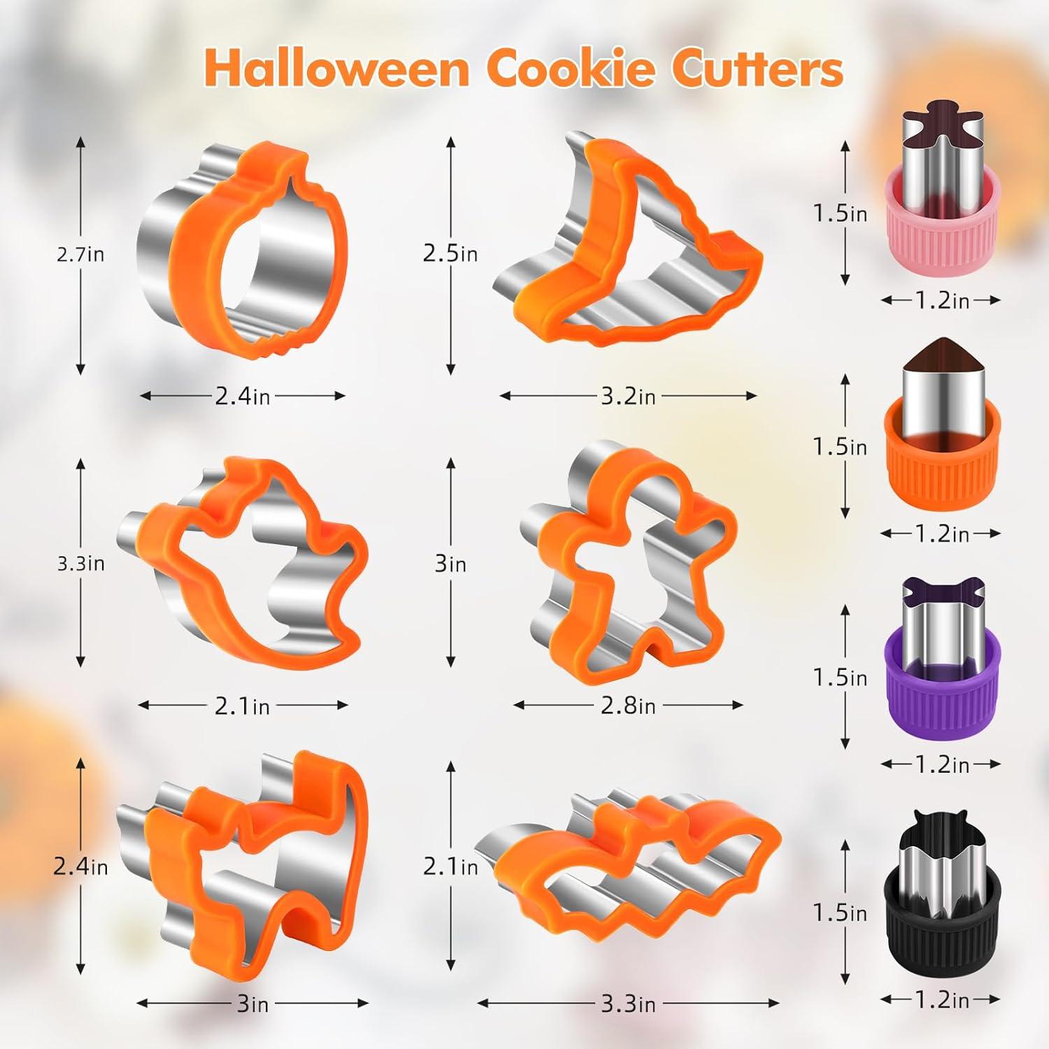 Cortadores de Galletas Halloween NPET 10 Piezas Acero Inoxidable