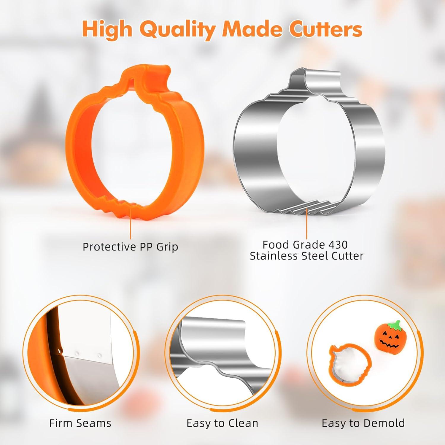 Cortadores de Galletas Halloween NPET 10 Piezas Acero Inoxidable