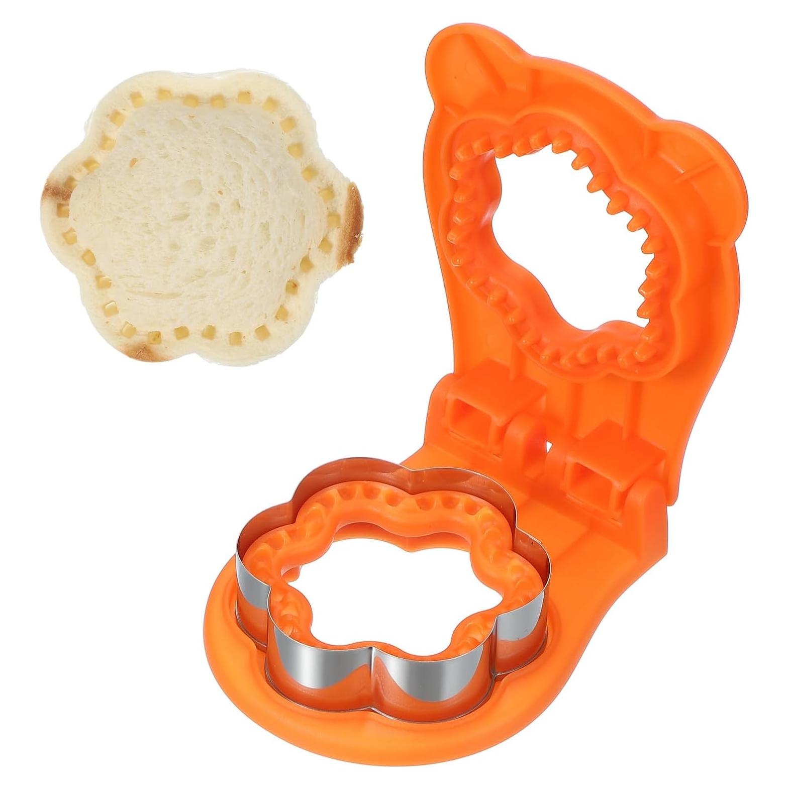 Cortador de Sándwiches Sin Corteza uxcell Flor Naranja 12.8x10.3cm
