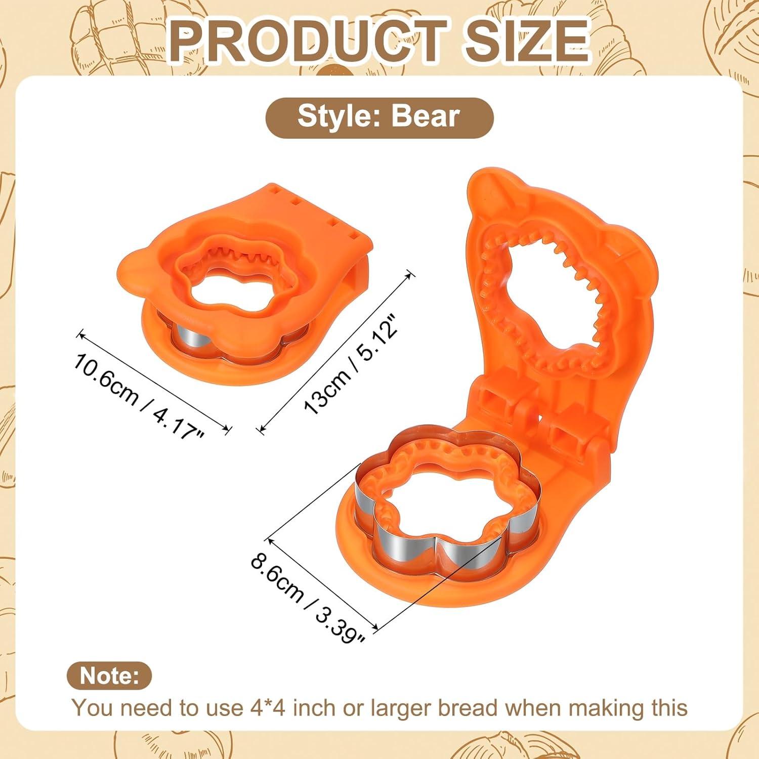 Cortador de Sándwiches Sin Corteza uxcell Flor Naranja 12.8x10.3cm