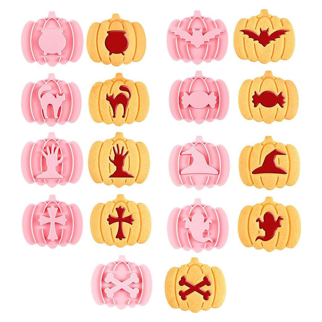 Cortadores de Galletas Halloween Guowall 9 Piezas Calabaza