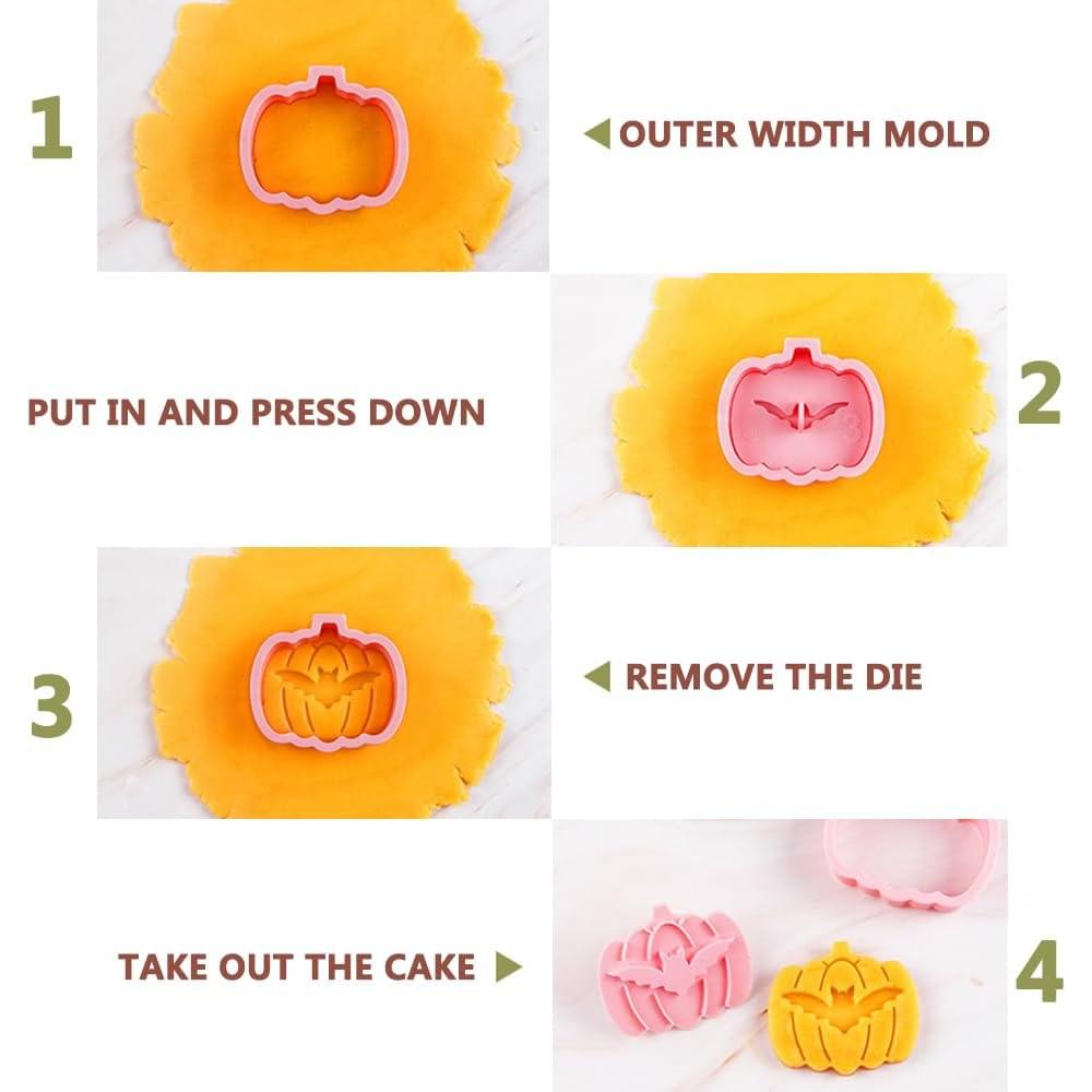 Cortadores de Galletas Halloween Guowall 9 Piezas Calabaza