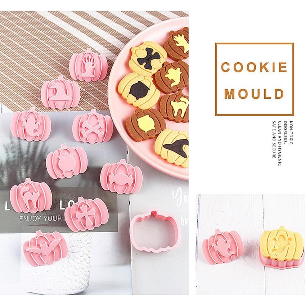 Cortadores de Galletas Halloween Guowall 9 Piezas Calabaza