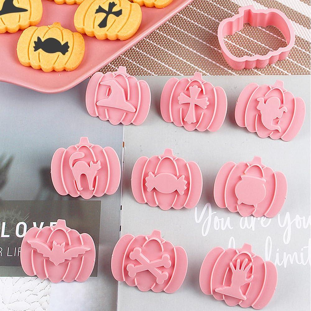 Cortadores de Galletas Halloween Guowall 9 Piezas Calabaza